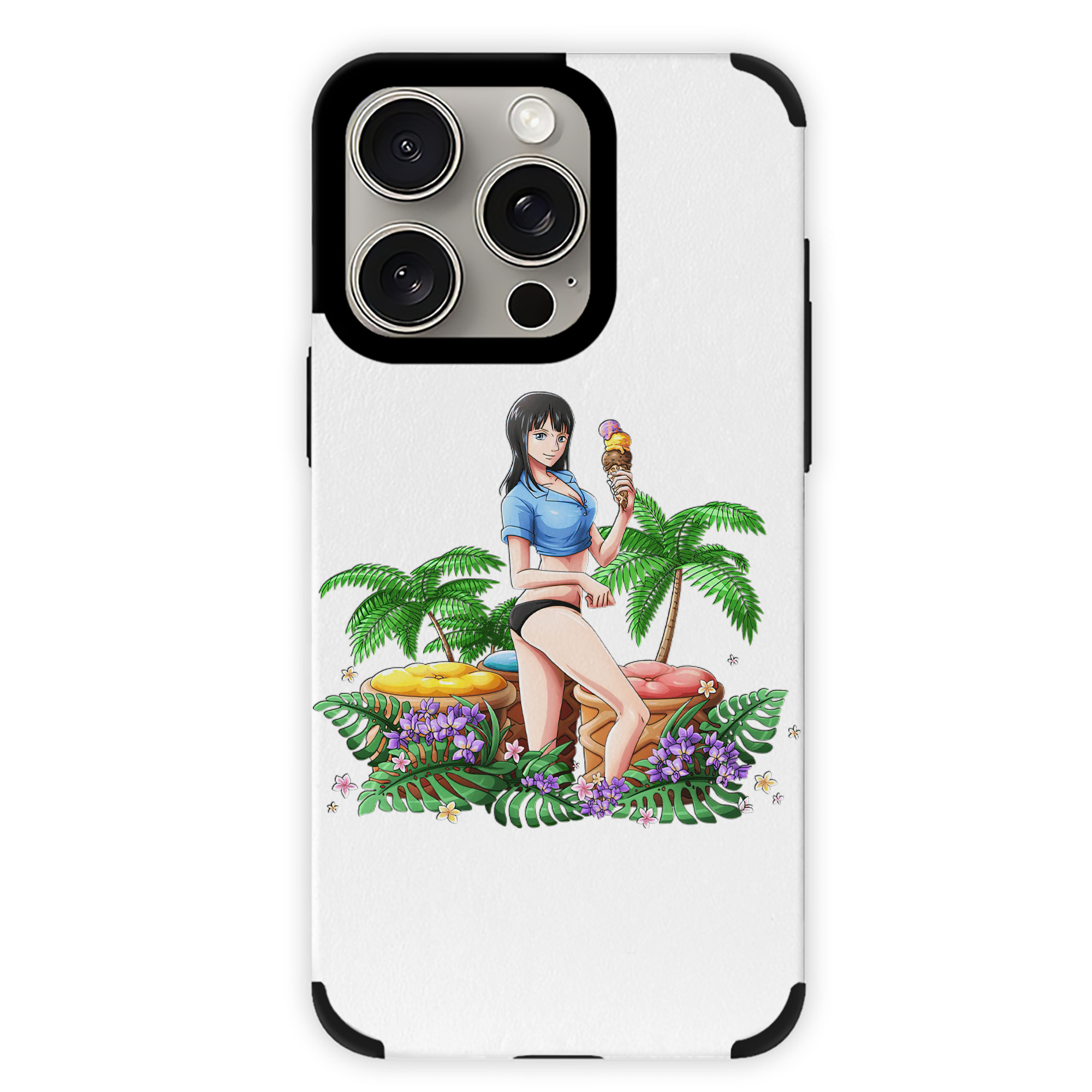 （画像用） ワンピース ニコ・ロビン ONE PIECE Nico Robin 【iPhone15ProMax対応】 PUレザー スマホケース 耐衝撃＆黄変防止