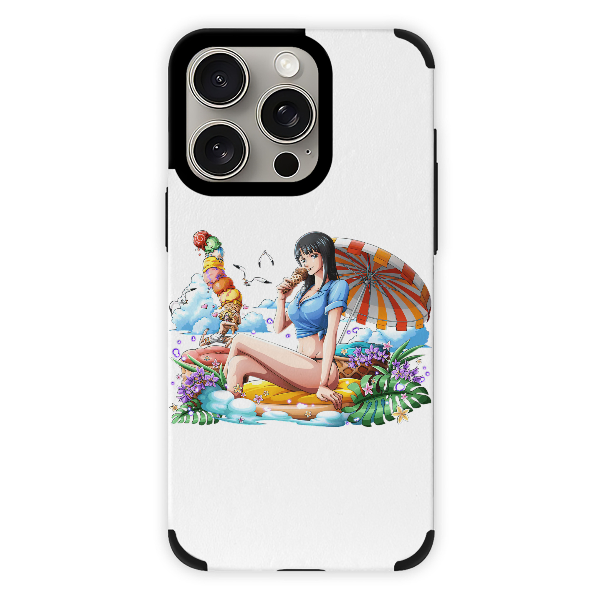 （画像用） ワンピース ニコ・ロビン ONE PIECE Nico Robin 【iPhone15ProMax対応】 PUレザー スマホケース 耐衝撃＆黄変防止