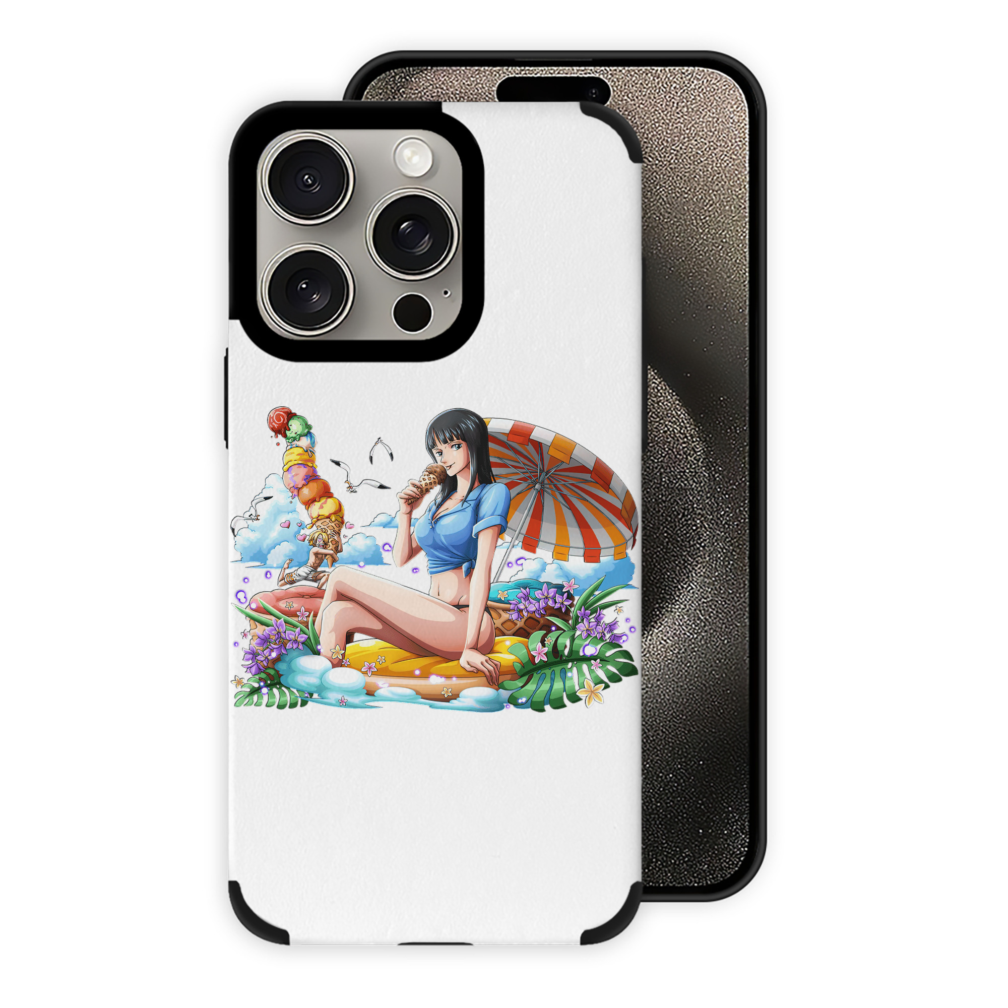 （画像用） ワンピース ニコ・ロビン ONE PIECE Nico Robin 【iPhone15ProMax対応】 PUレザー スマホケース 耐衝撃＆黄変防止
