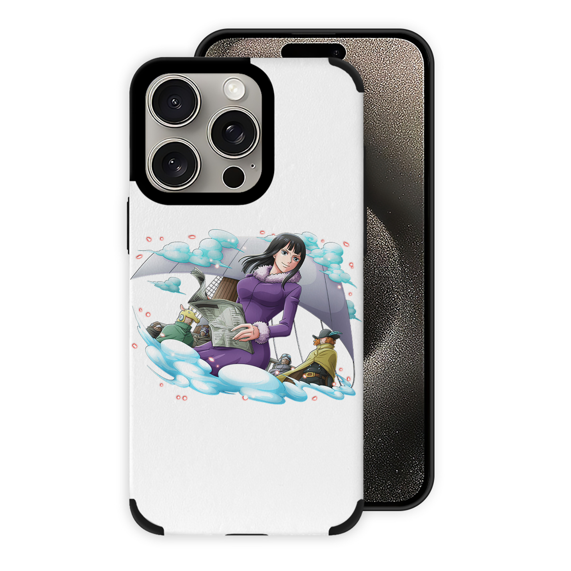 （画像用） ワンピース ニコ・ロビン ONE PIECE Nico Robin 【iPhone15ProMax対応】 PUレザー スマホケース 耐衝撃＆黄変防止