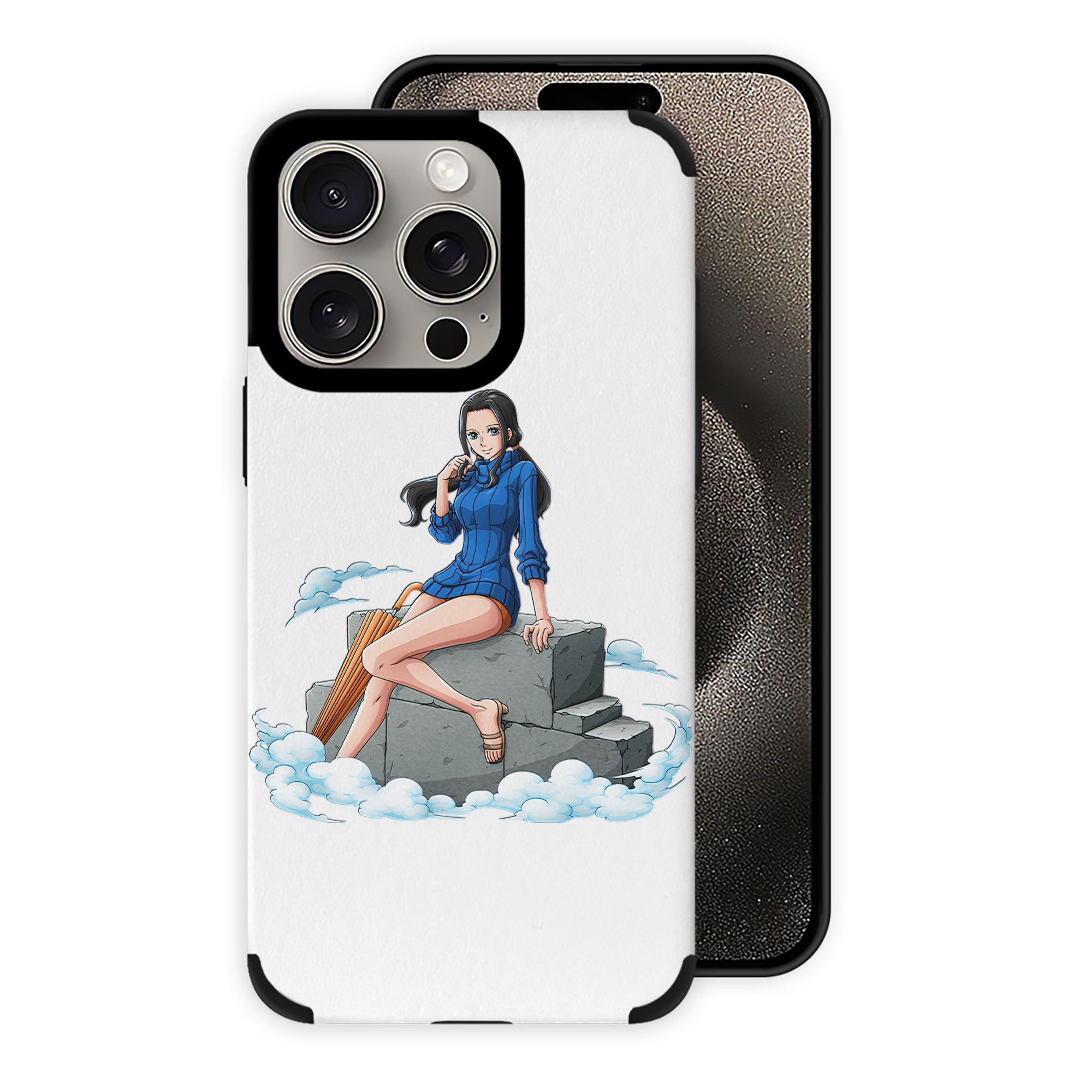 （画像用） ワンピース ニコ・ロビン ONE PIECE Nico Robin 【iPhone15ProMax対応】 PUレザー スマホケース 耐衝撃＆黄変防止