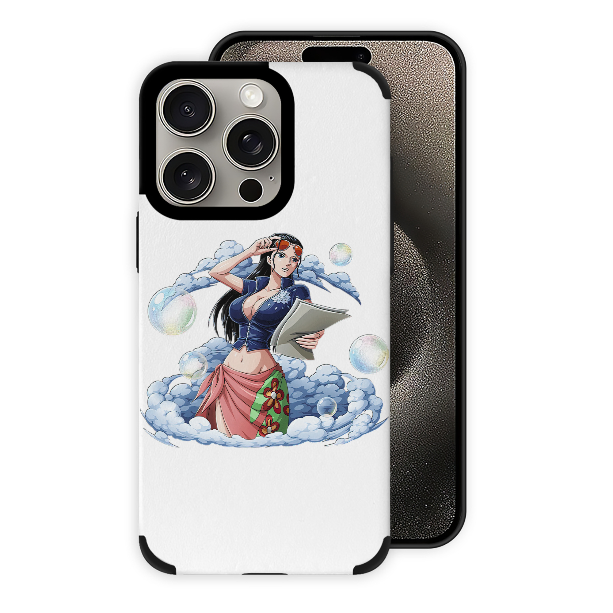 （画像用） ワンピース ニコ・ロビン ONE PIECE Nico Robin 【iPhone15ProMax対応】 PUレザー スマホケース 耐衝撃＆黄変防止