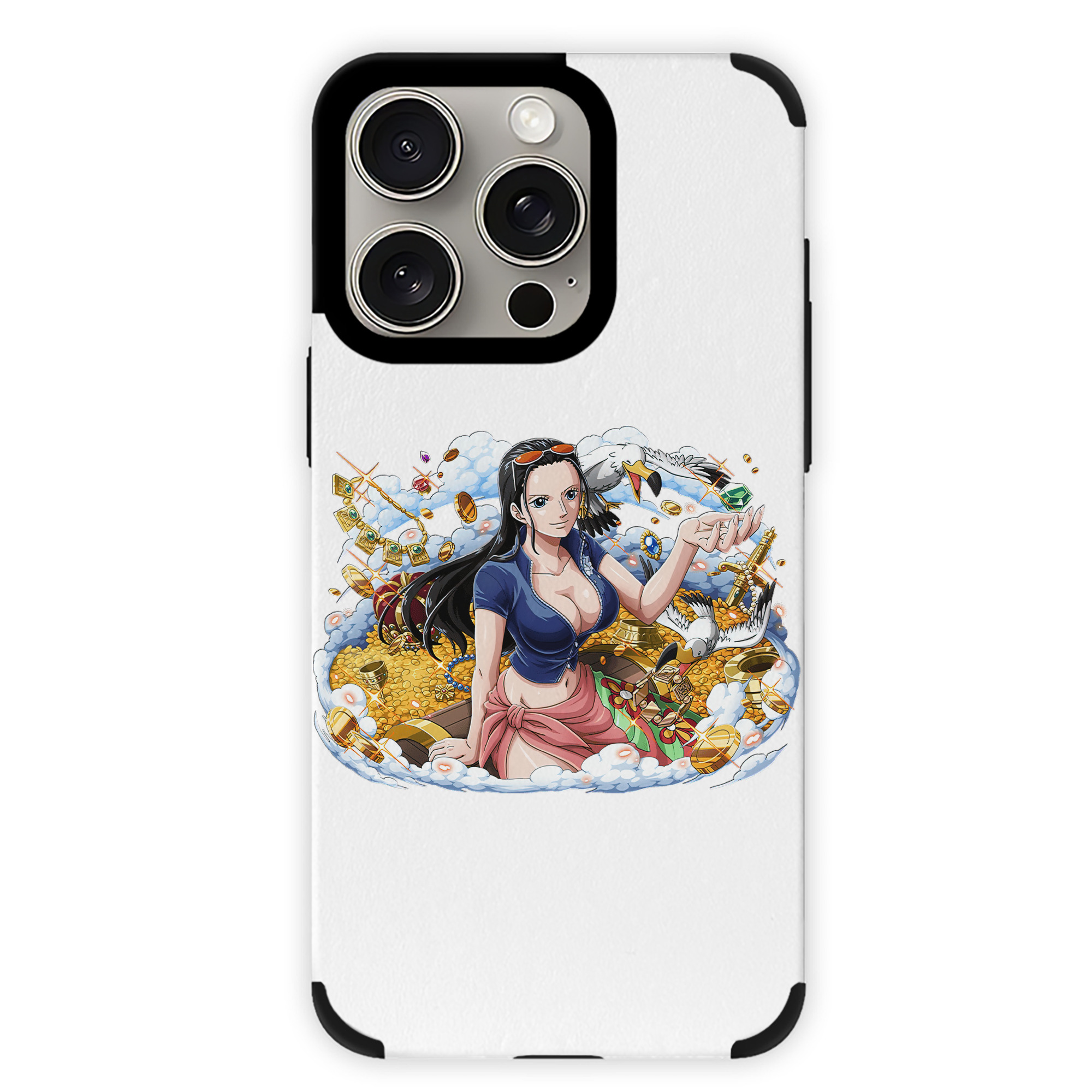 （画像用） ワンピース ニコ・ロビン ONE PIECE Nico Robin 【iPhone15ProMax対応】 PUレザー スマホケース 耐衝撃＆黄変防止