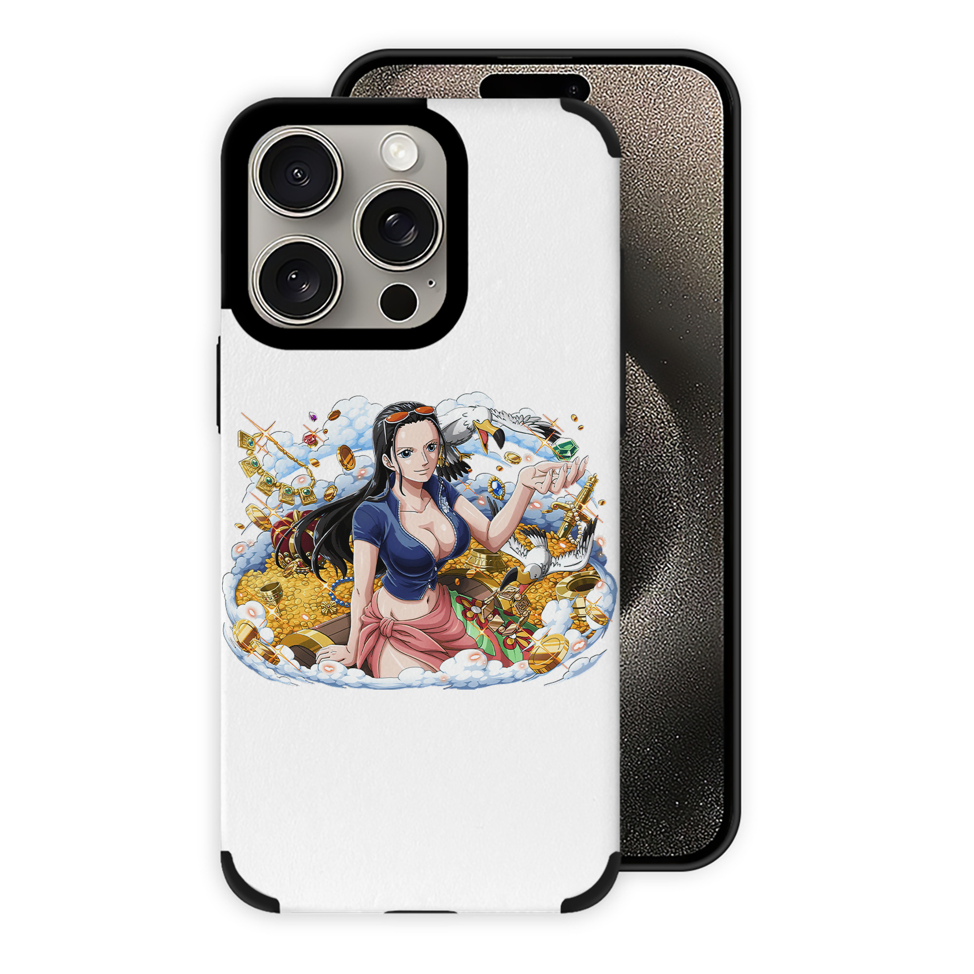 （画像用） ワンピース ニコ・ロビン ONE PIECE Nico Robin 【iPhone15ProMax対応】 PUレザー スマホケース 耐衝撃＆黄変防止