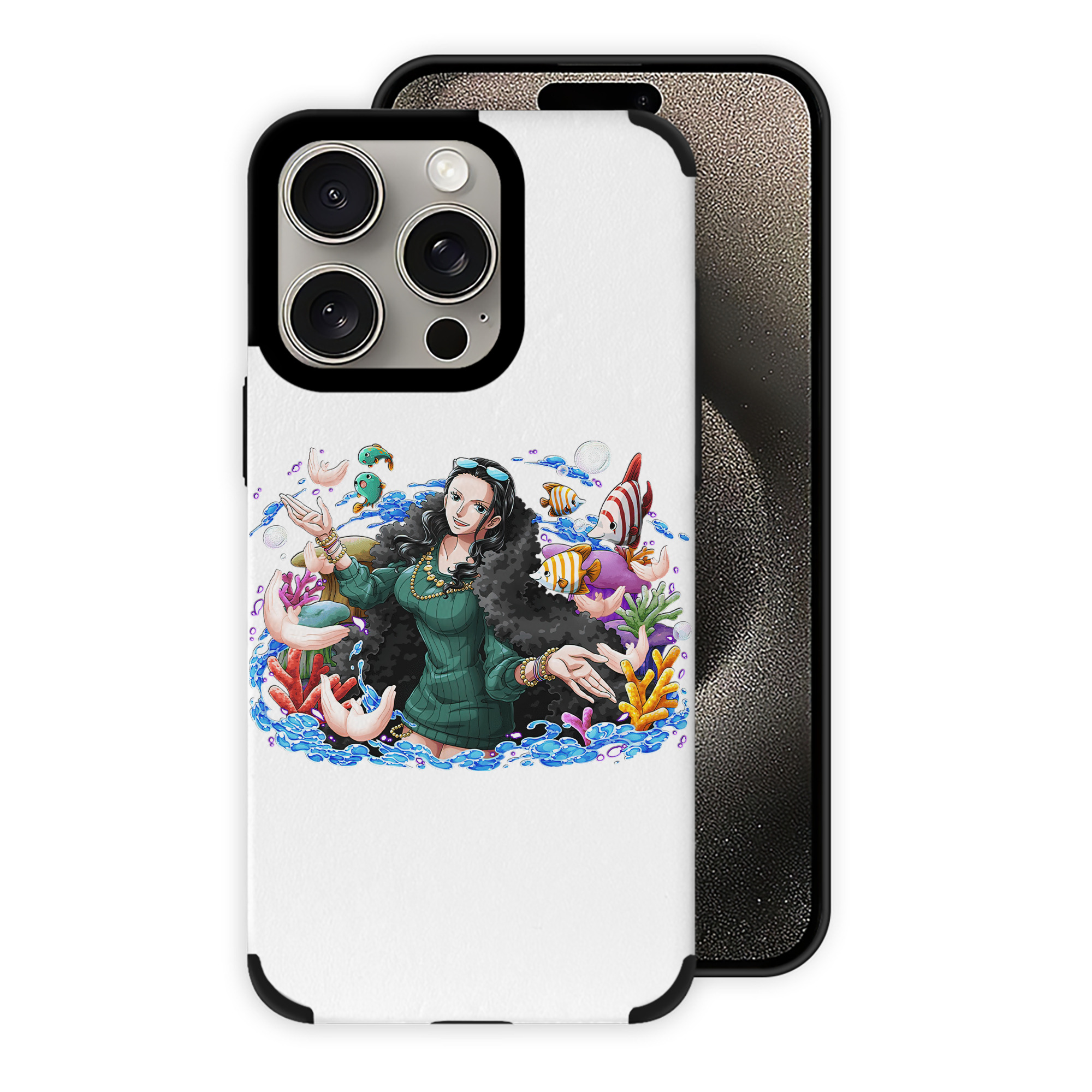 （画像用） ワンピース ニコ・ロビン ONE PIECE Nico Robin 【iPhone15ProMax対応】 PUレザー スマホケース 耐衝撃＆黄変防止