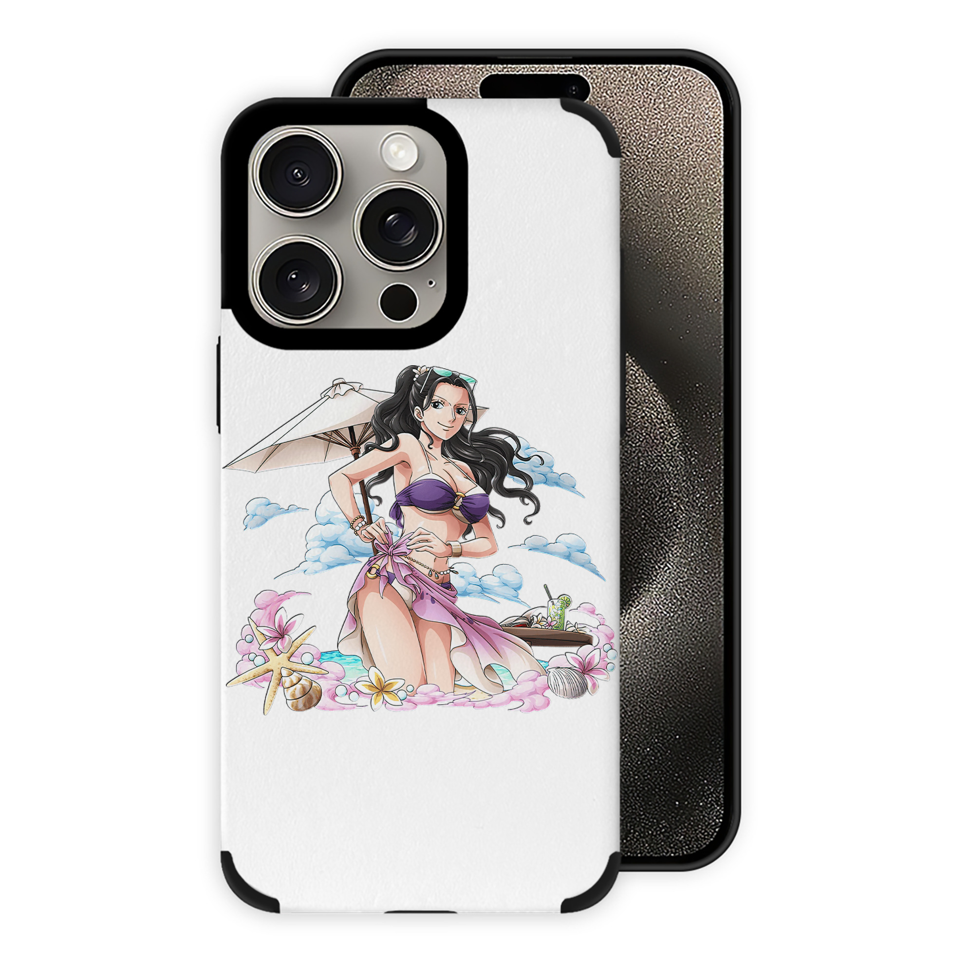 （画像用） ワンピース ニコ・ロビン ONE PIECE Nico Robin 【iPhone15ProMax対応】 PUレザー スマホケース 耐衝撃＆黄変防止