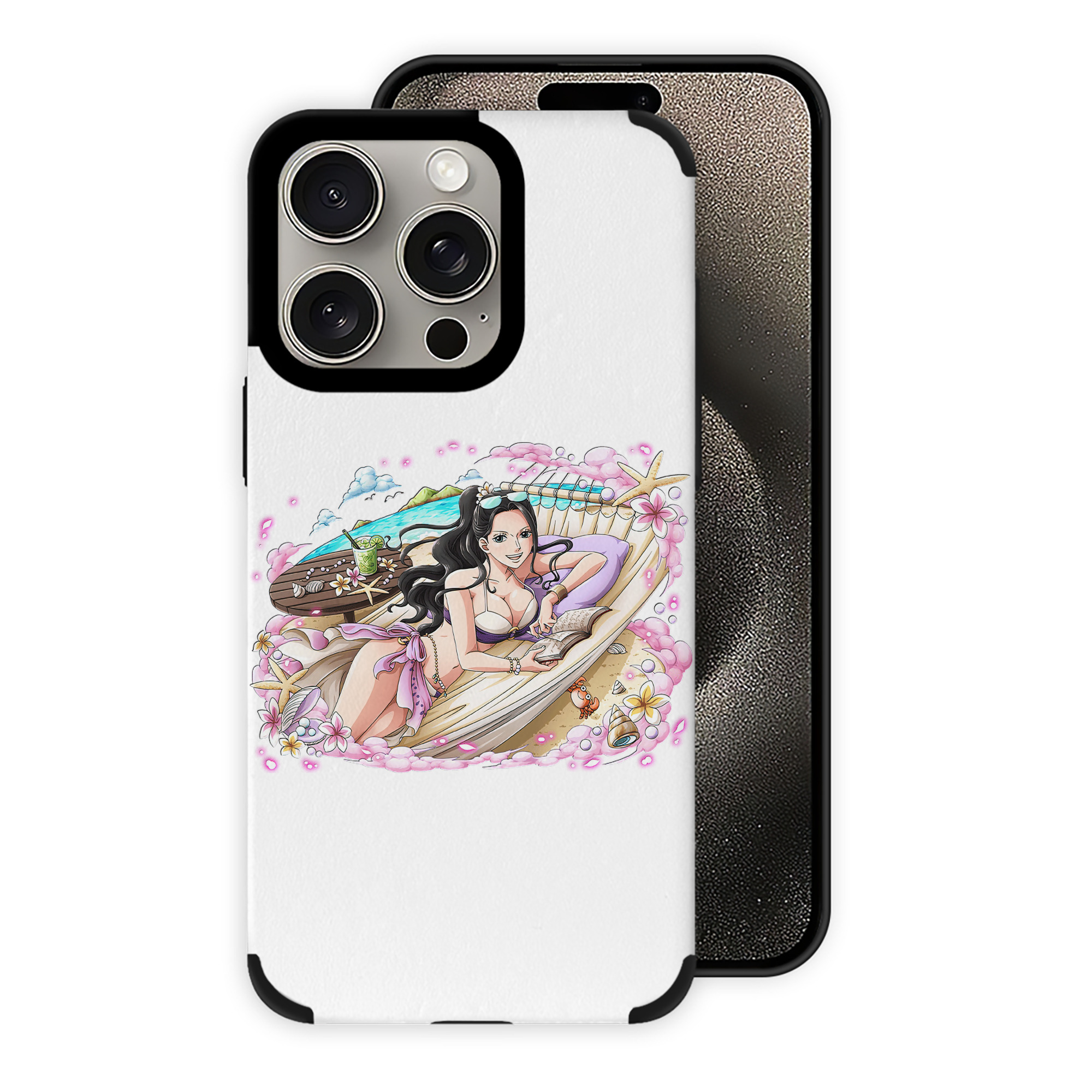 （画像用） ワンピース ニコ・ロビン ONE PIECE Nico Robin 【iPhone15ProMax対応】 PUレザー スマホケース 耐衝撃＆黄変防止