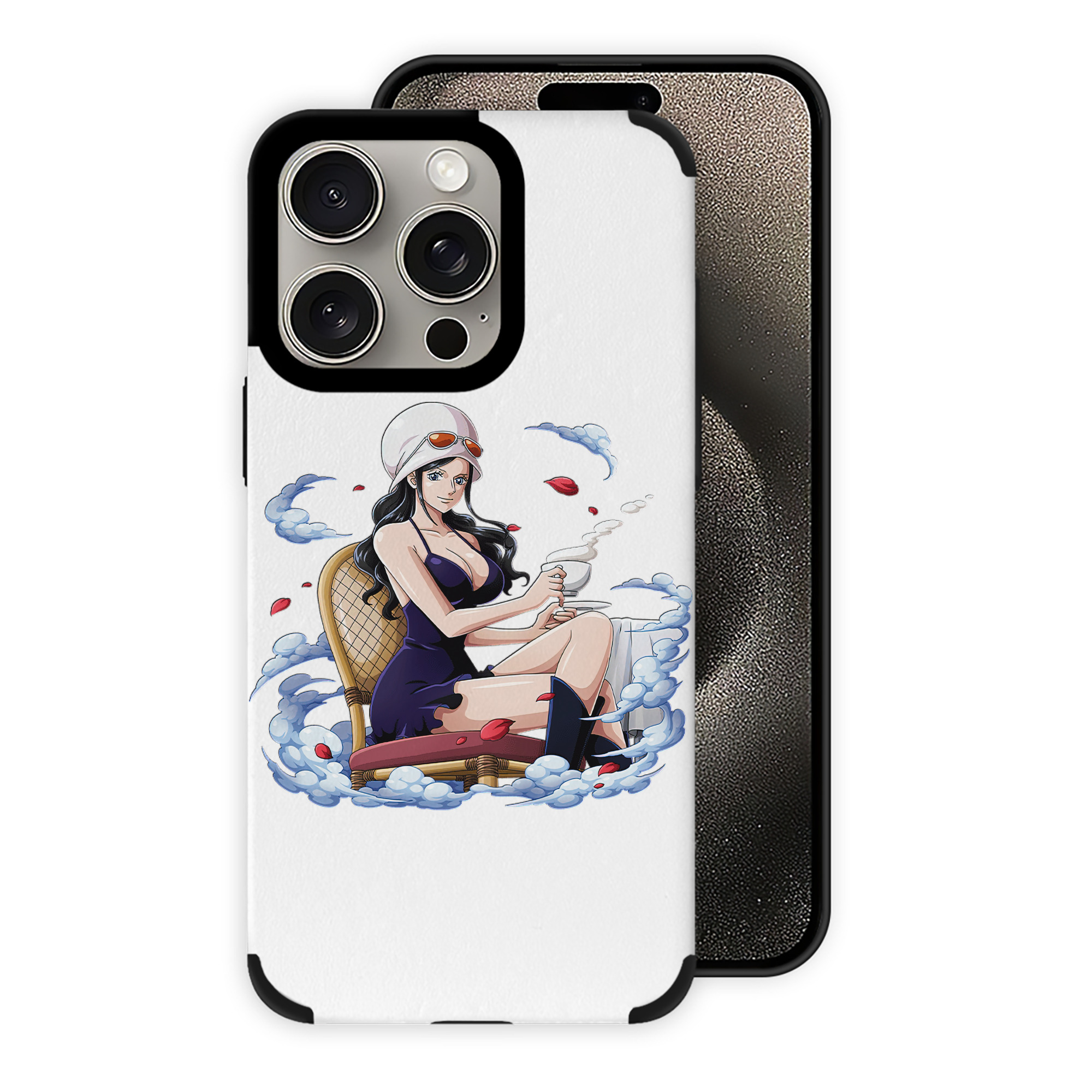 （画像用） ワンピース ニコ・ロビン ONE PIECE Nico Robin 【iPhone15ProMax対応】 PUレザー スマホケース 耐衝撃＆黄変防止