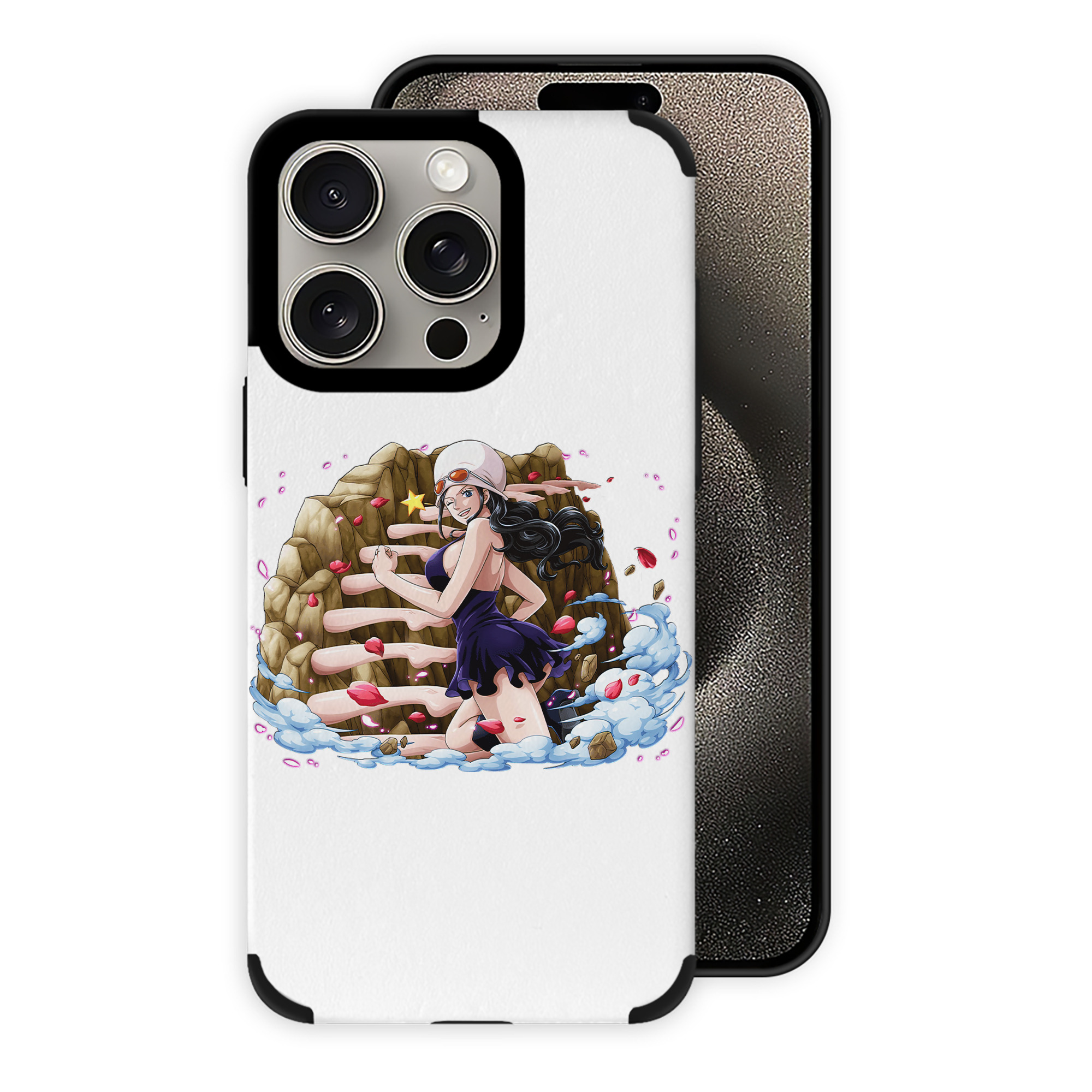 （画像用） ワンピース ニコ・ロビン ONE PIECE Nico Robin 【iPhone15ProMax対応】 PUレザー スマホケース 耐衝撃＆黄変防止