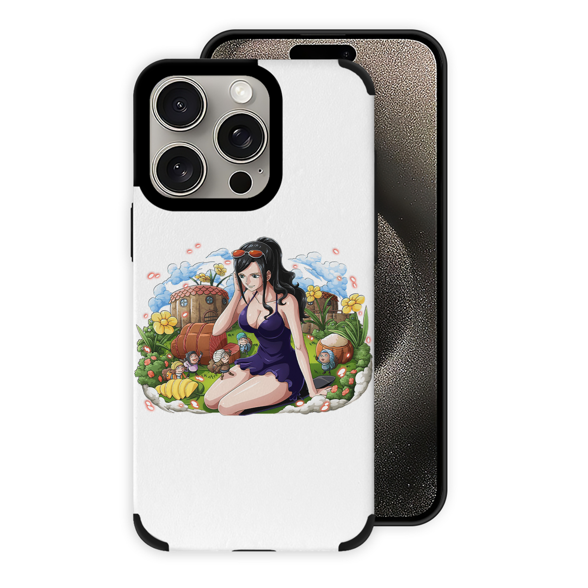 （画像用） ワンピース ニコ・ロビン ONE PIECE Nico Robin 【iPhone15ProMax対応】 PUレザー スマホケース 耐衝撃＆黄変防止