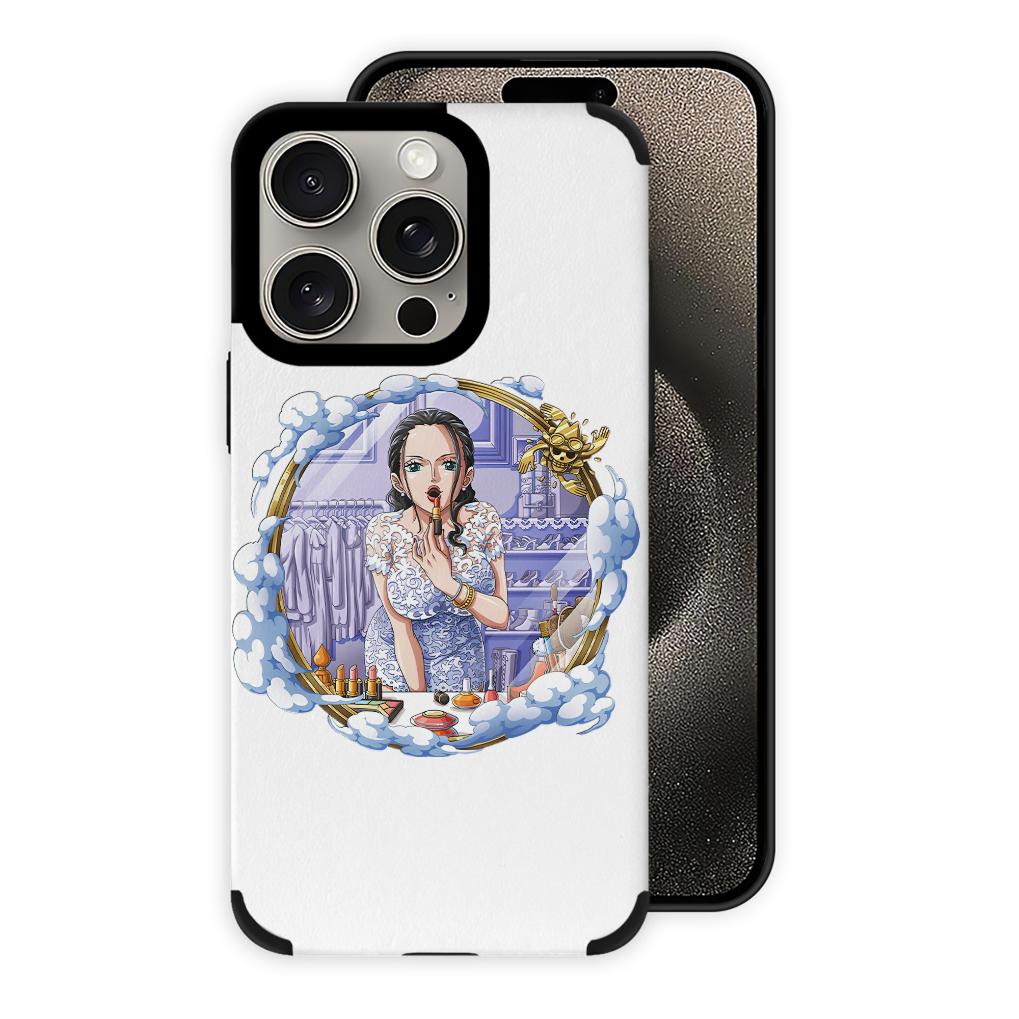 （画像用） ワンピース ニコ・ロビン ONE PIECE Nico Robin 【iPhone15ProMax対応】 PUレザー スマホケース 耐衝撃＆黄変防止