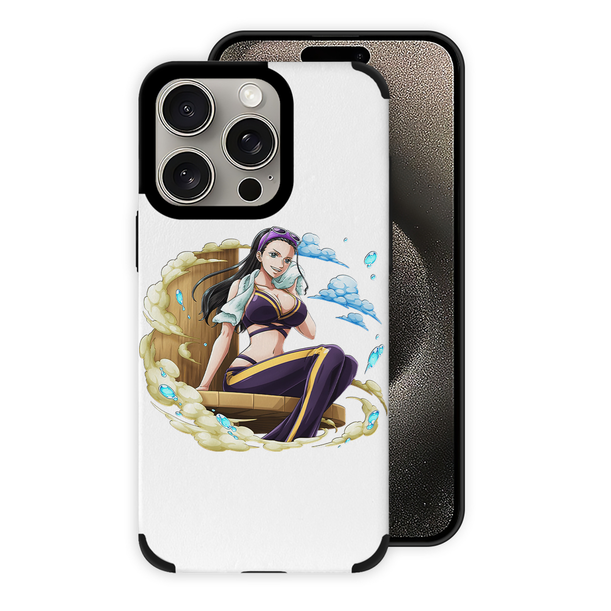 （画像用） ワンピース ニコ・ロビン ONE PIECE Nico Robin 【iPhone15ProMax対応】 PUレザー スマホケース 耐衝撃＆黄変防止