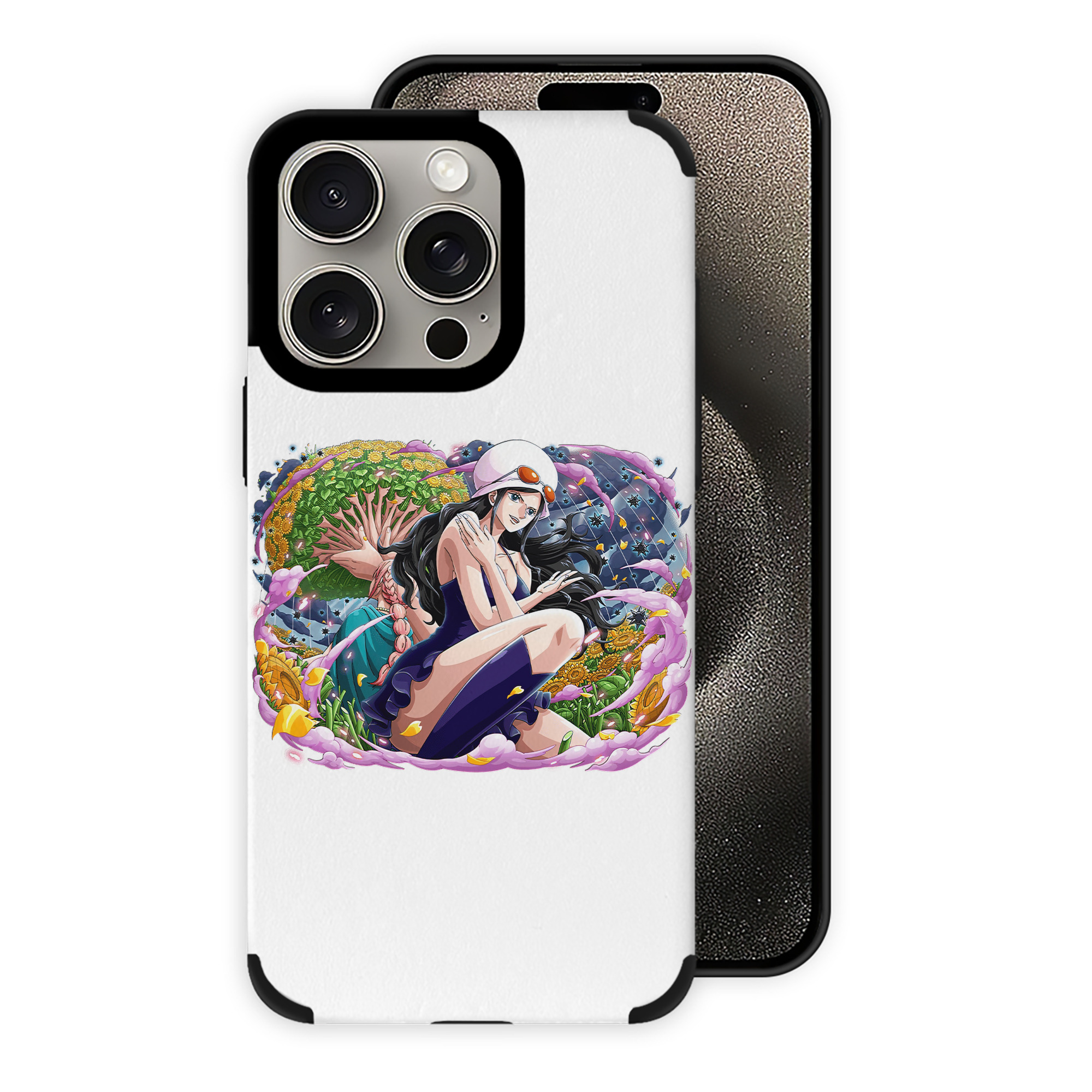 （画像用） ワンピース ニコ・ロビン ONE PIECE Nico Robin 【iPhone15ProMax対応】 PUレザー スマホケース 耐衝撃＆黄変防止