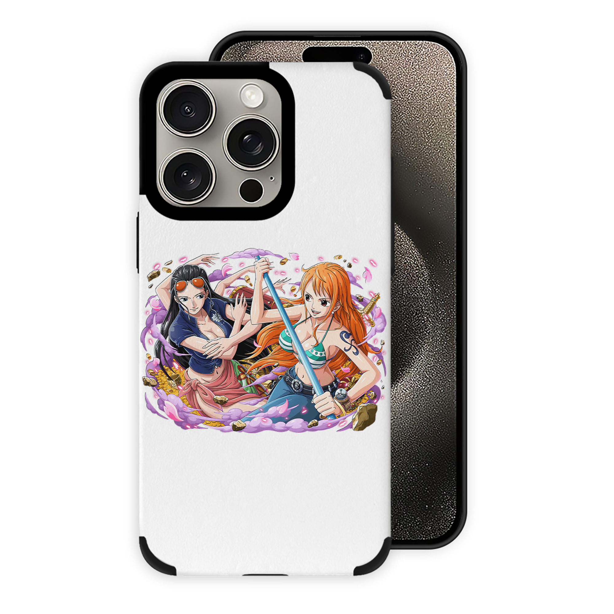 （画像用） ワンピース ニコ・ロビン ONE PIECE Nico Robin 【iPhone15ProMax対応】 PUレザー スマホケース 耐衝撃＆黄変防止