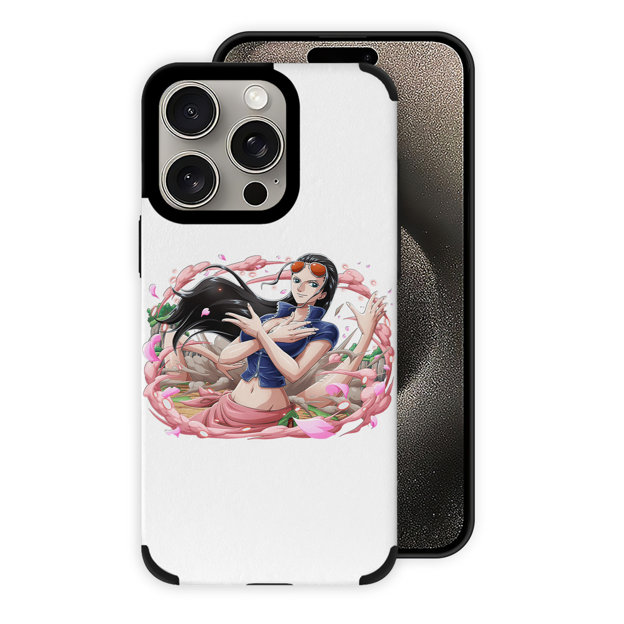 （画像用） ワンピース ニコ・ロビン ONE PIECE Nico Robin 【iPhone15ProMax対応】 PUレザー スマホケース 耐衝撃＆黄変防止