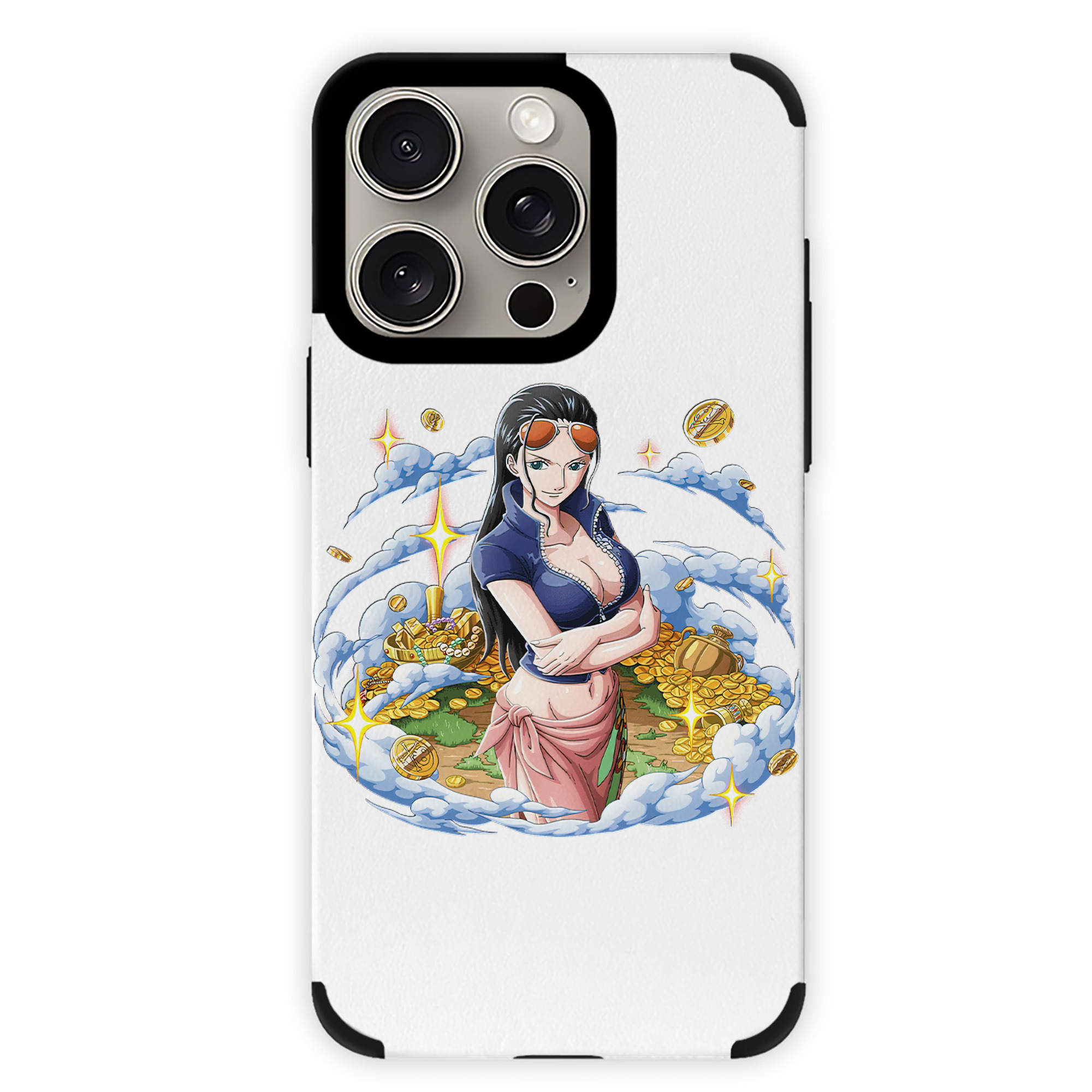 （画像用） ワンピース ニコ・ロビン ONE PIECE Nico Robin 【iPhone15ProMax対応】 PUレザー スマホケース 耐衝撃＆黄変防止