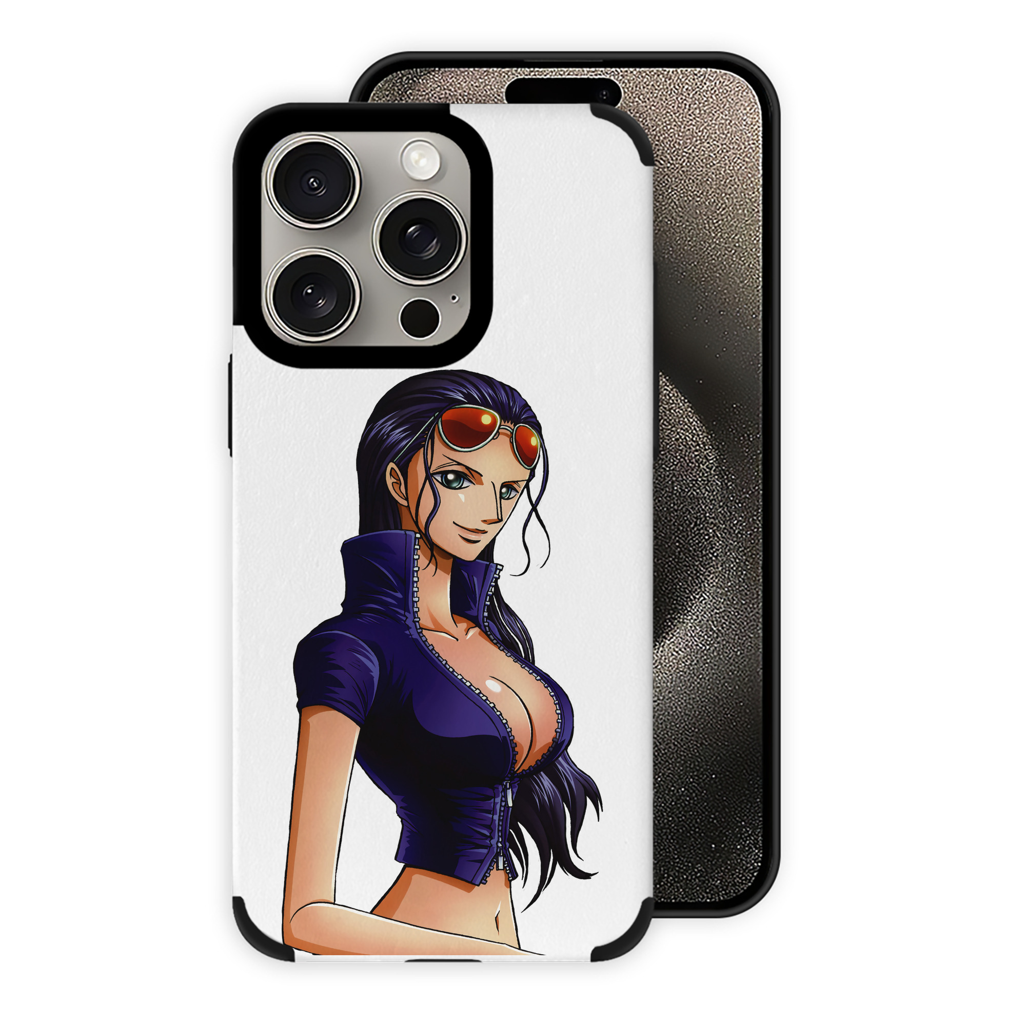 （画像用） ワンピース ニコ・ロビン ONE PIECE Nico Robin 【iPhone15ProMax対応】 PUレザー スマホケース 耐衝撃＆黄変防止