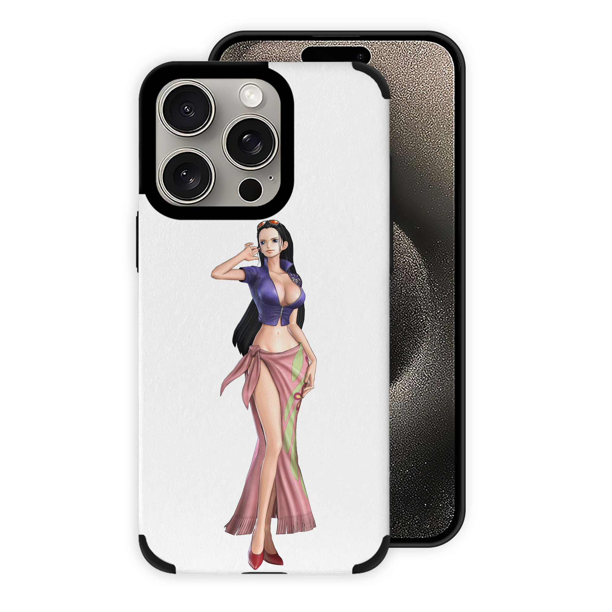 （画像用） ワンピース ニコ・ロビン ONE PIECE Nico Robin 【iPhone15ProMax対応】 PUレザー スマホケース 耐衝撃＆黄変防止