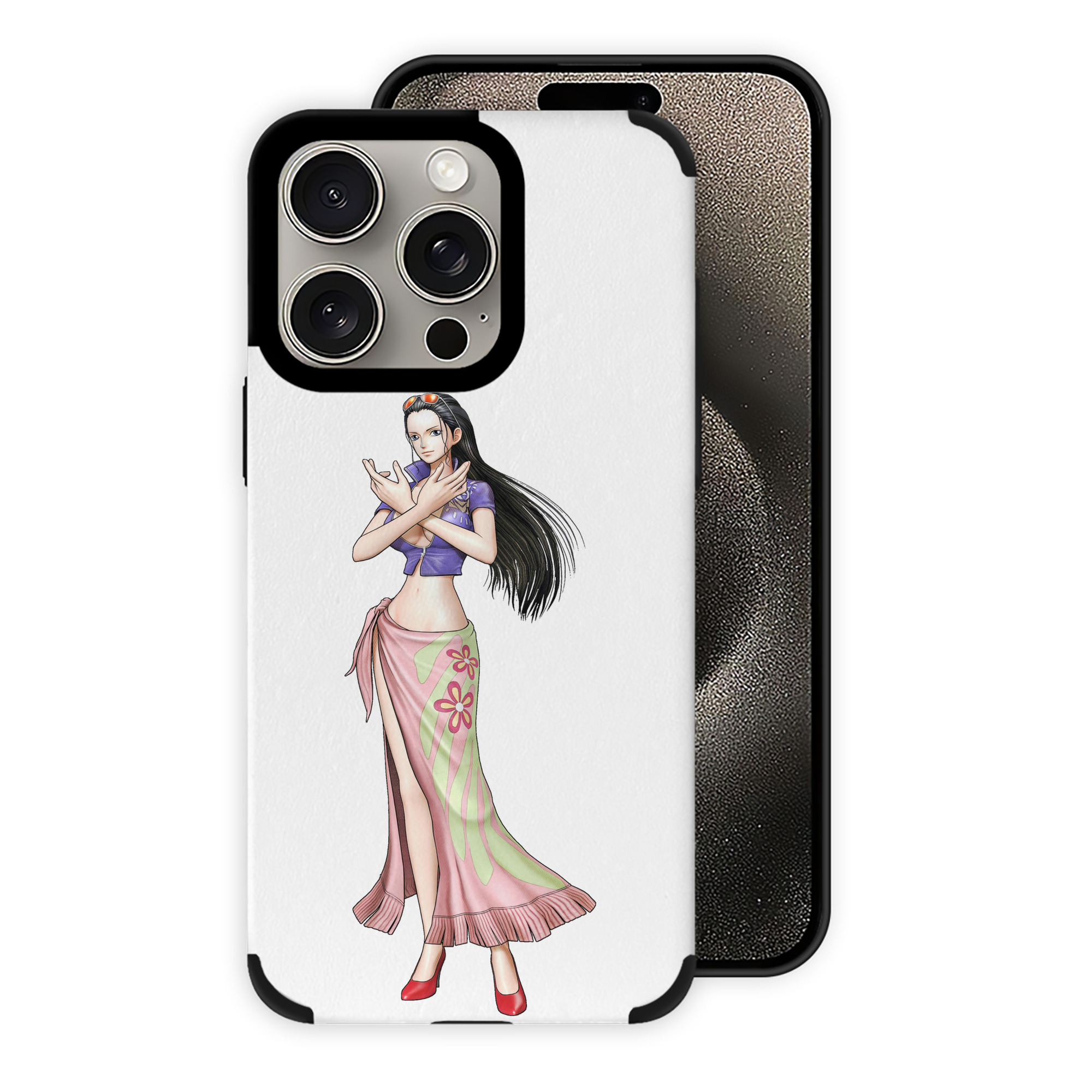 （画像用） ワンピース ニコ・ロビン ONE PIECE Nico Robin 【iPhone15ProMax対応】 PUレザー スマホケース 耐衝撃＆黄変防止