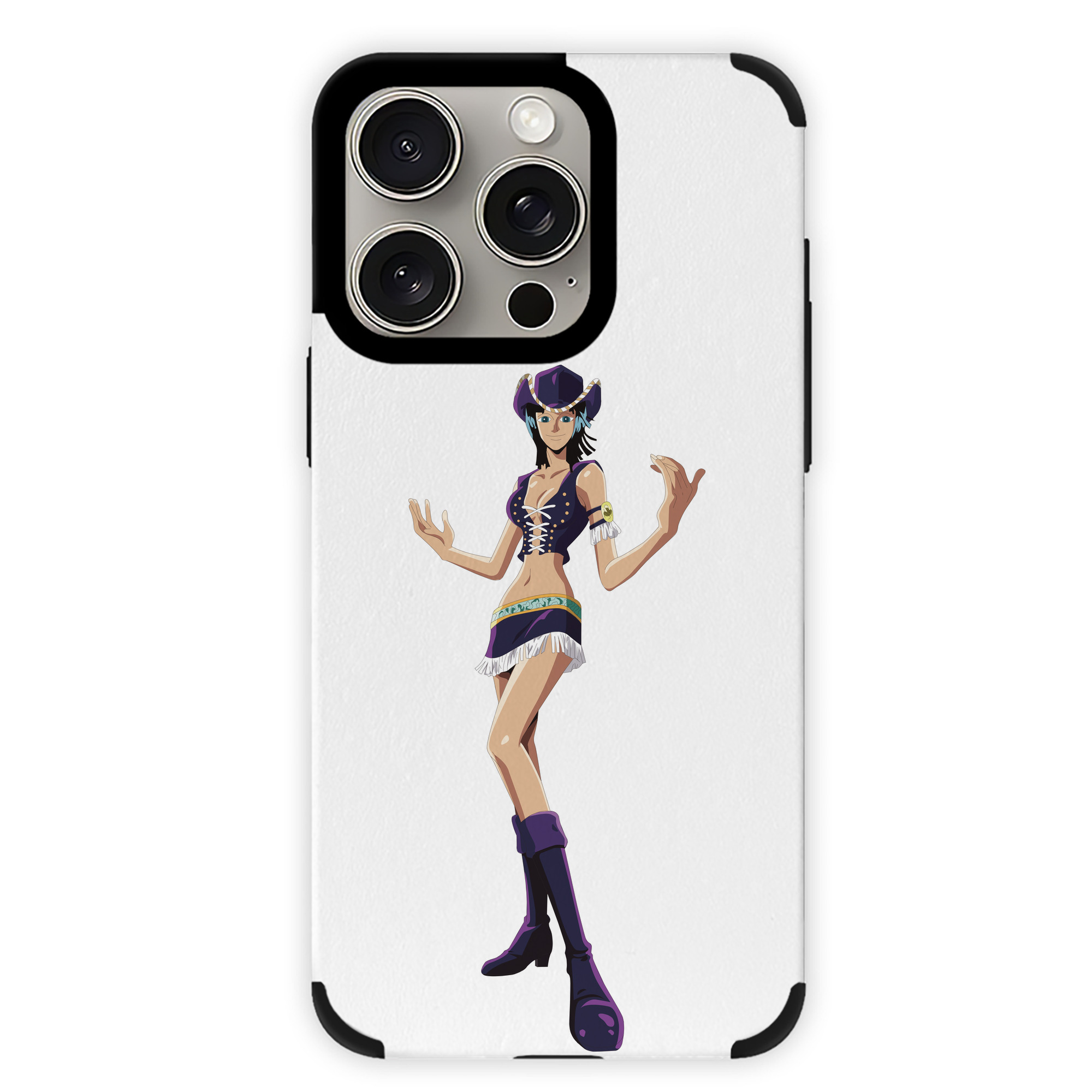 （画像用） ワンピース ニコ・ロビン ONE PIECE Nico Robin 【iPhone15ProMax対応】 PUレザー スマホケース 耐衝撃＆黄変防止