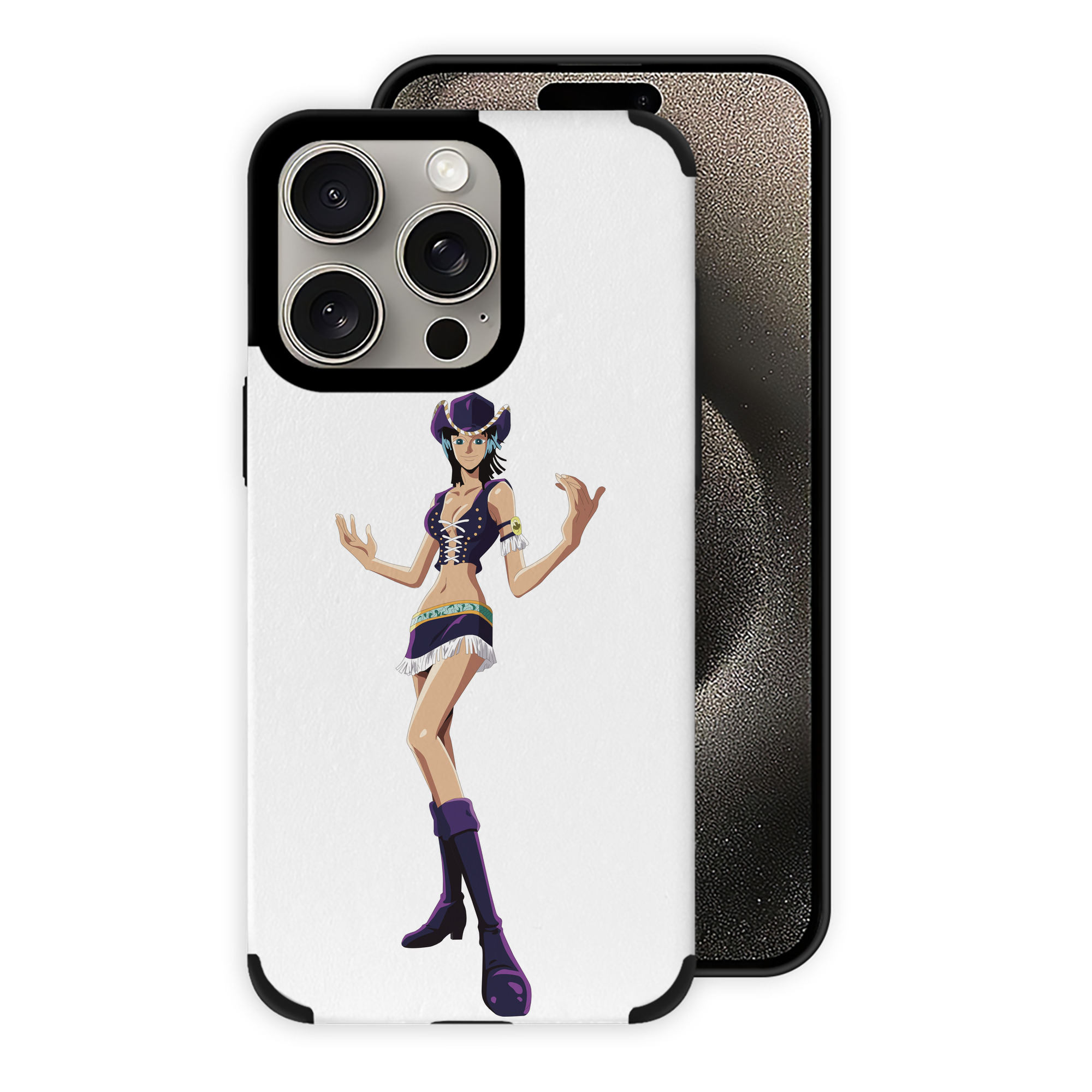 （画像用） ワンピース ニコ・ロビン ONE PIECE Nico Robin 【iPhone15ProMax対応】 PUレザー スマホケース 耐衝撃＆黄変防止