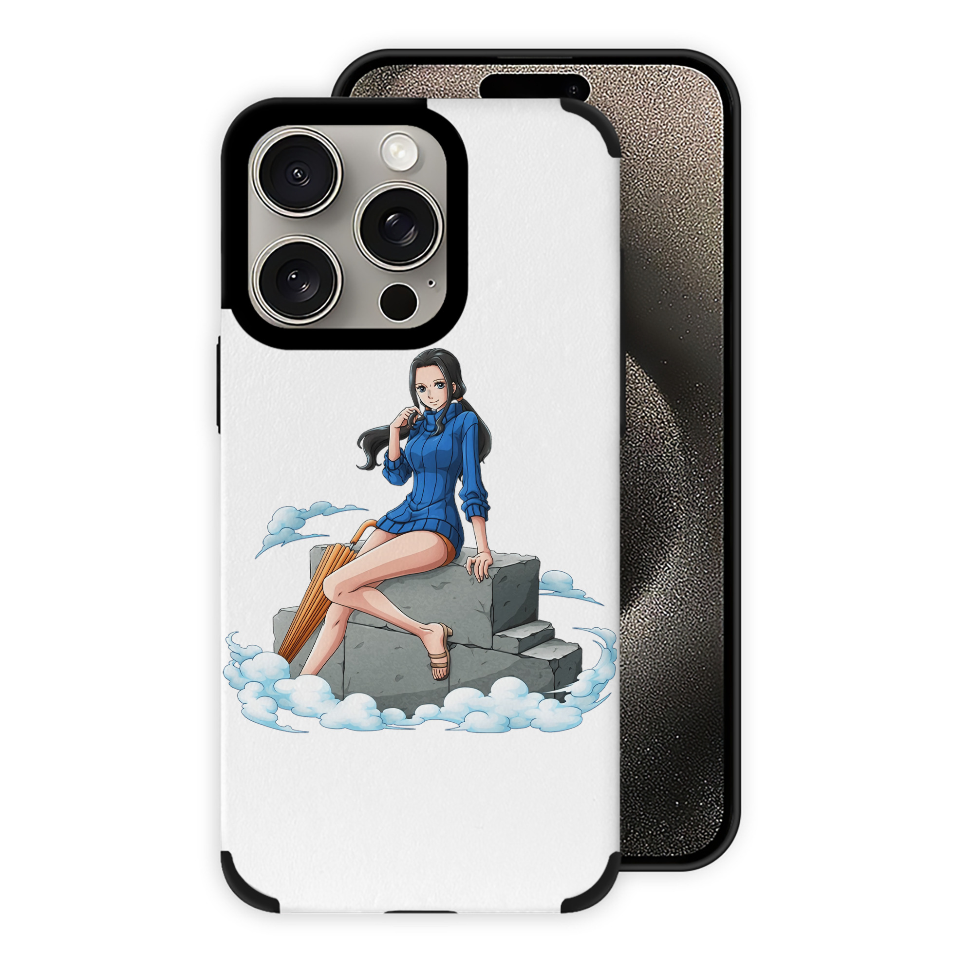 （画像用） ワンピース ニコ・ロビン ONE PIECE Nico Robin 【iPhone15ProMax対応】 PUレザー スマホケース 耐衝撃＆黄変防止