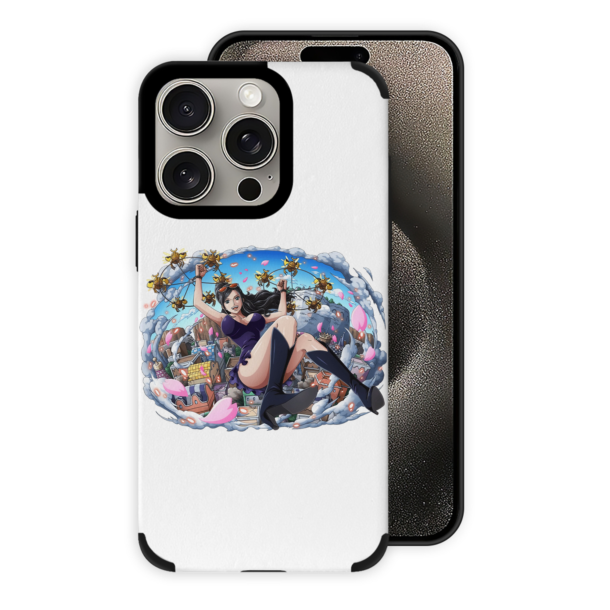 （画像用） ワンピース ニコ・ロビン ONE PIECE Nico Robin 【iPhone15ProMax対応】 PUレザー スマホケース 耐衝撃＆黄変防止