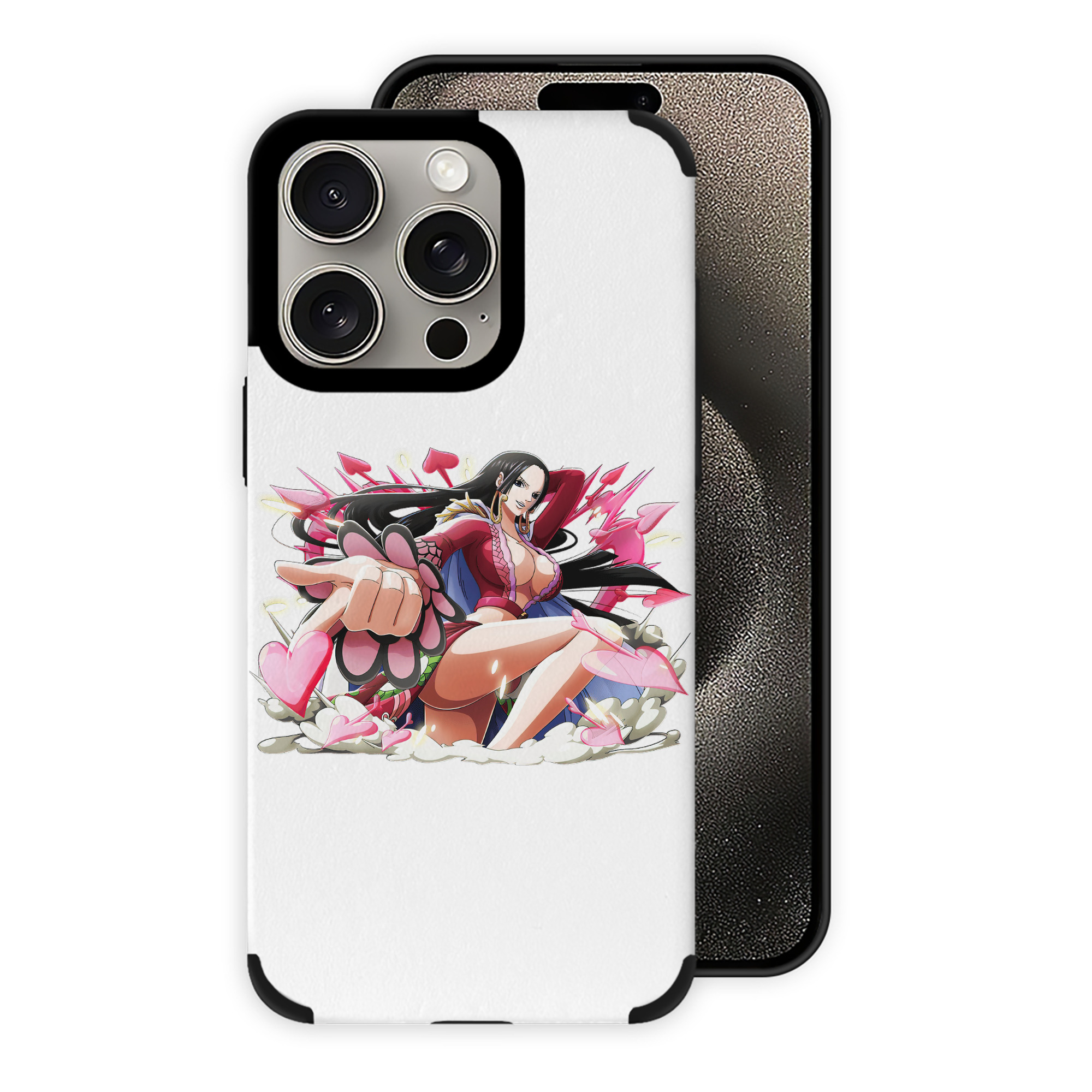 （画像用） ワンピース ボア・ハンコック ONE PIECE Boa·Hancock 【iPhone15ProMax対応】 PUレザー スマホケース 耐衝撃＆黄変防止