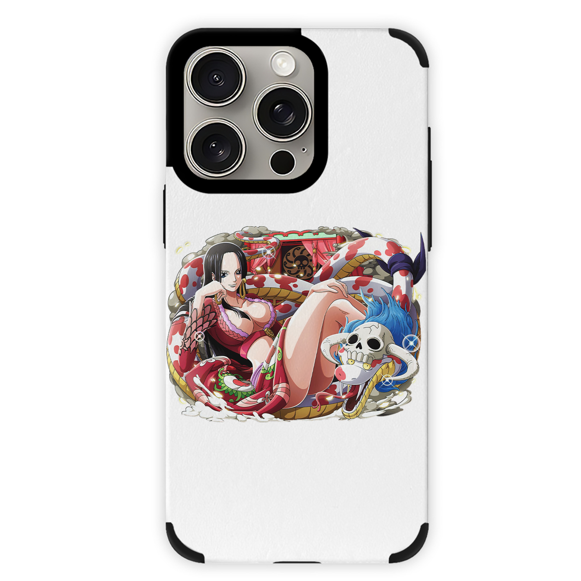 （画像用） ワンピース ボア・ハンコック ONE PIECE Boa·Hancock 【iPhone15ProMax対応】 PUレザー スマホケース 耐衝撃＆黄変防止