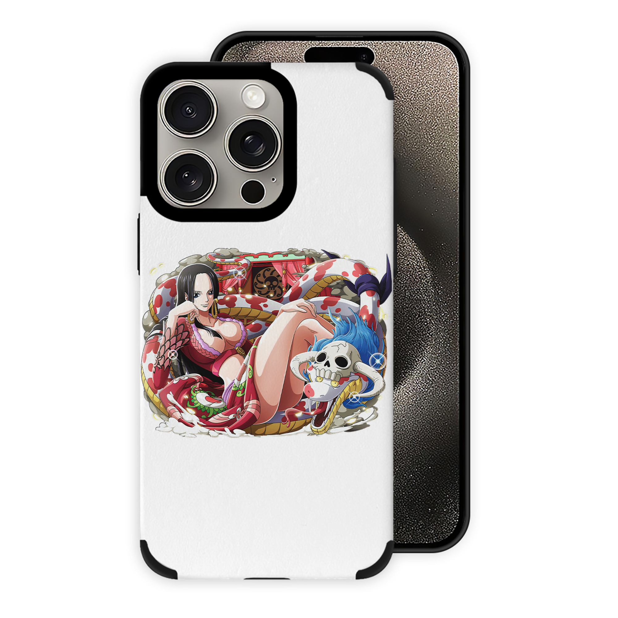 （画像用） ワンピース ボア・ハンコック ONE PIECE Boa·Hancock 【iPhone15ProMax対応】 PUレザー スマホケース 耐衝撃＆黄変防止
