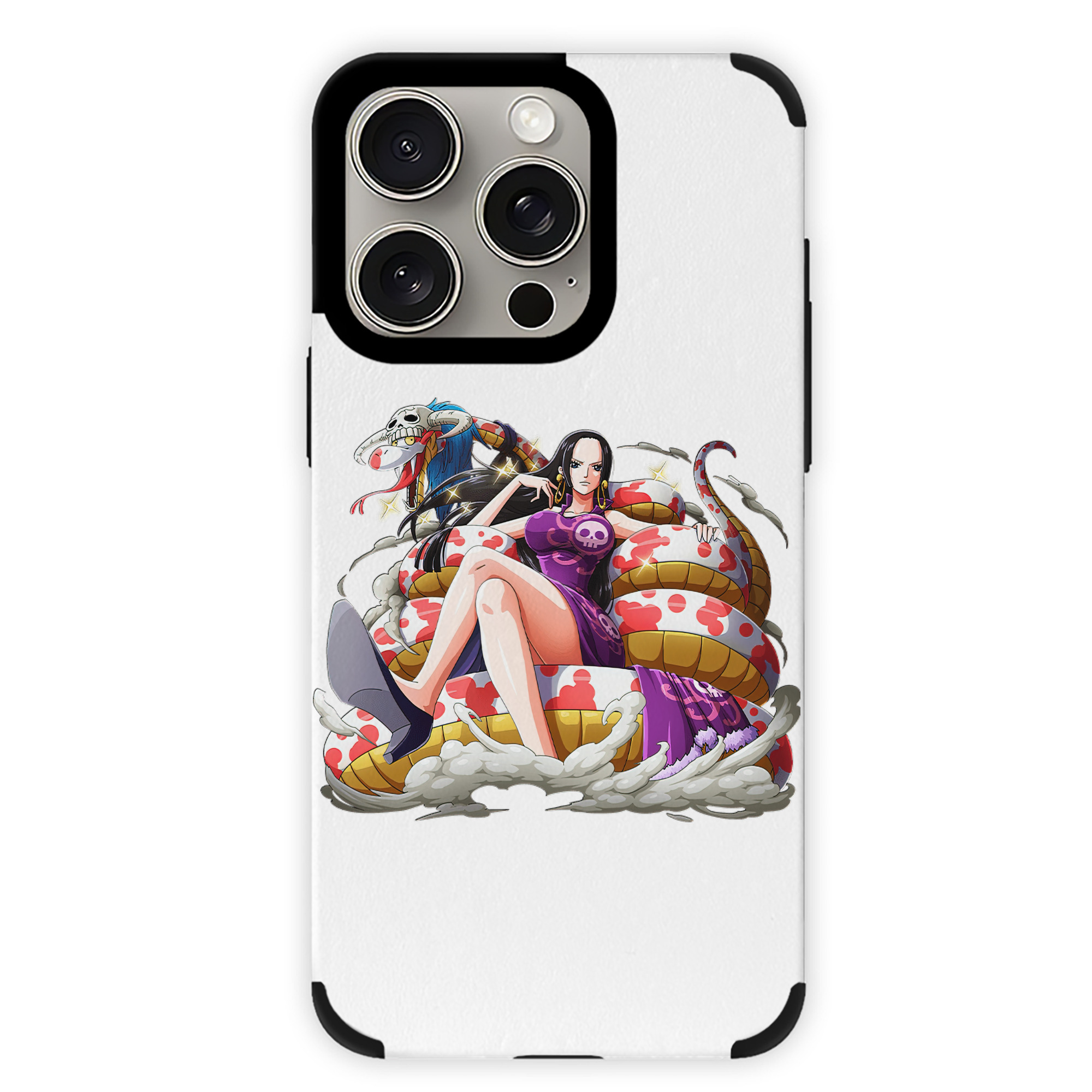 （画像用） ワンピース ボア・ハンコック ONE PIECE Boa·Hancock 【iPhone15ProMax対応】 PUレザー スマホケース 耐衝撃＆黄変防止