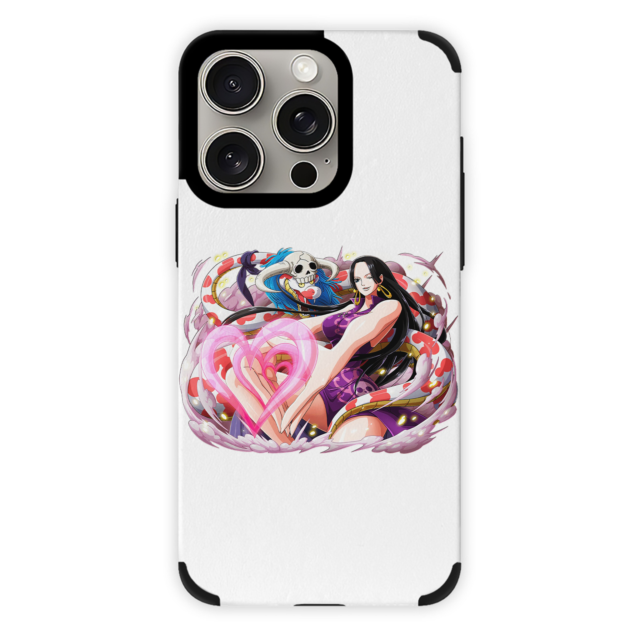 （画像用） ワンピース ボア・ハンコック ONE PIECE Boa·Hancock 【iPhone15ProMax対応】 PUレザー スマホケース 耐衝撃＆黄変防止