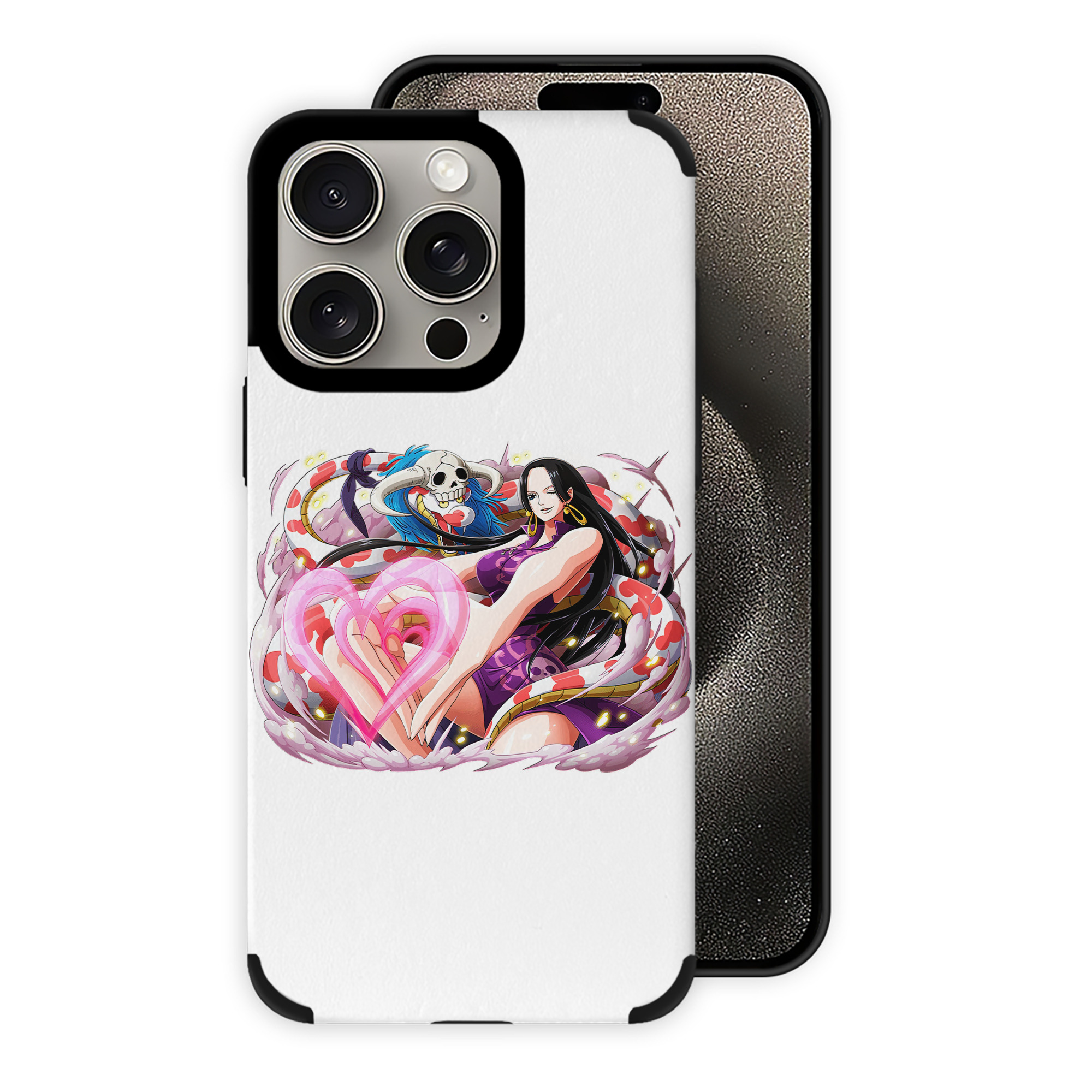 （画像用） ワンピース ボア・ハンコック ONE PIECE Boa·Hancock 【iPhone15ProMax対応】 PUレザー スマホケース 耐衝撃＆黄変防止