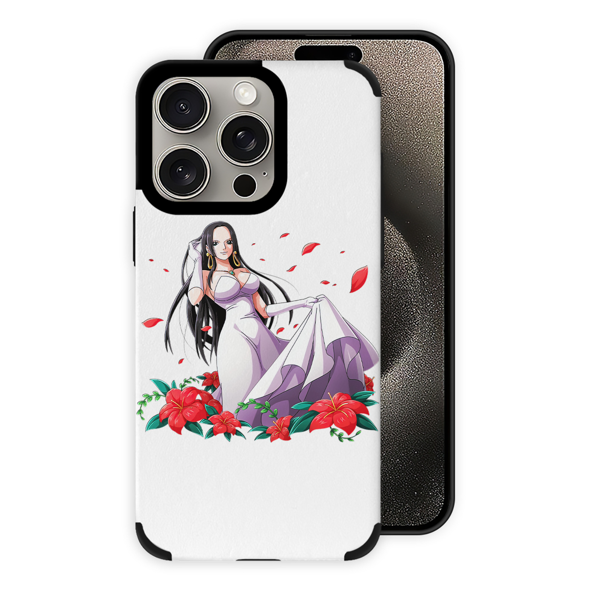 （画像用） ワンピース ボア・ハンコック ONE PIECE Boa·Hancock 【iPhone15ProMax対応】 PUレザー スマホケース 耐衝撃＆黄変防止