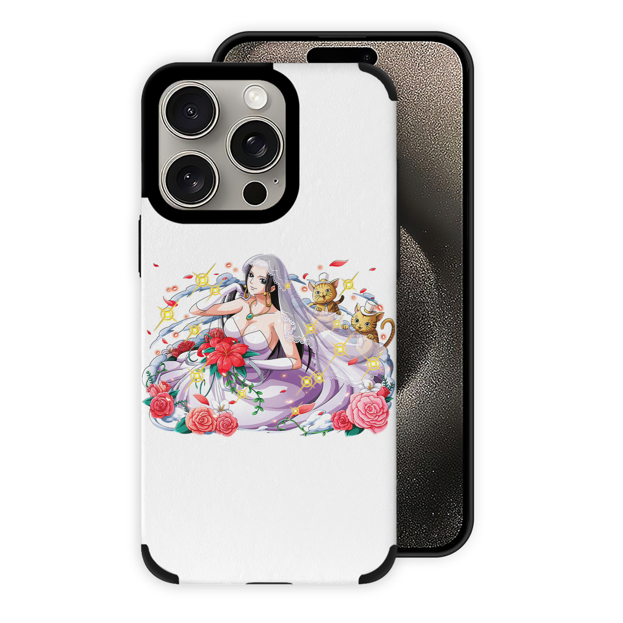 （画像用） ワンピース ボア・ハンコック ONE PIECE Boa·Hancock 【iPhone15ProMax対応】 PUレザー スマホケース 耐衝撃＆黄変防止
