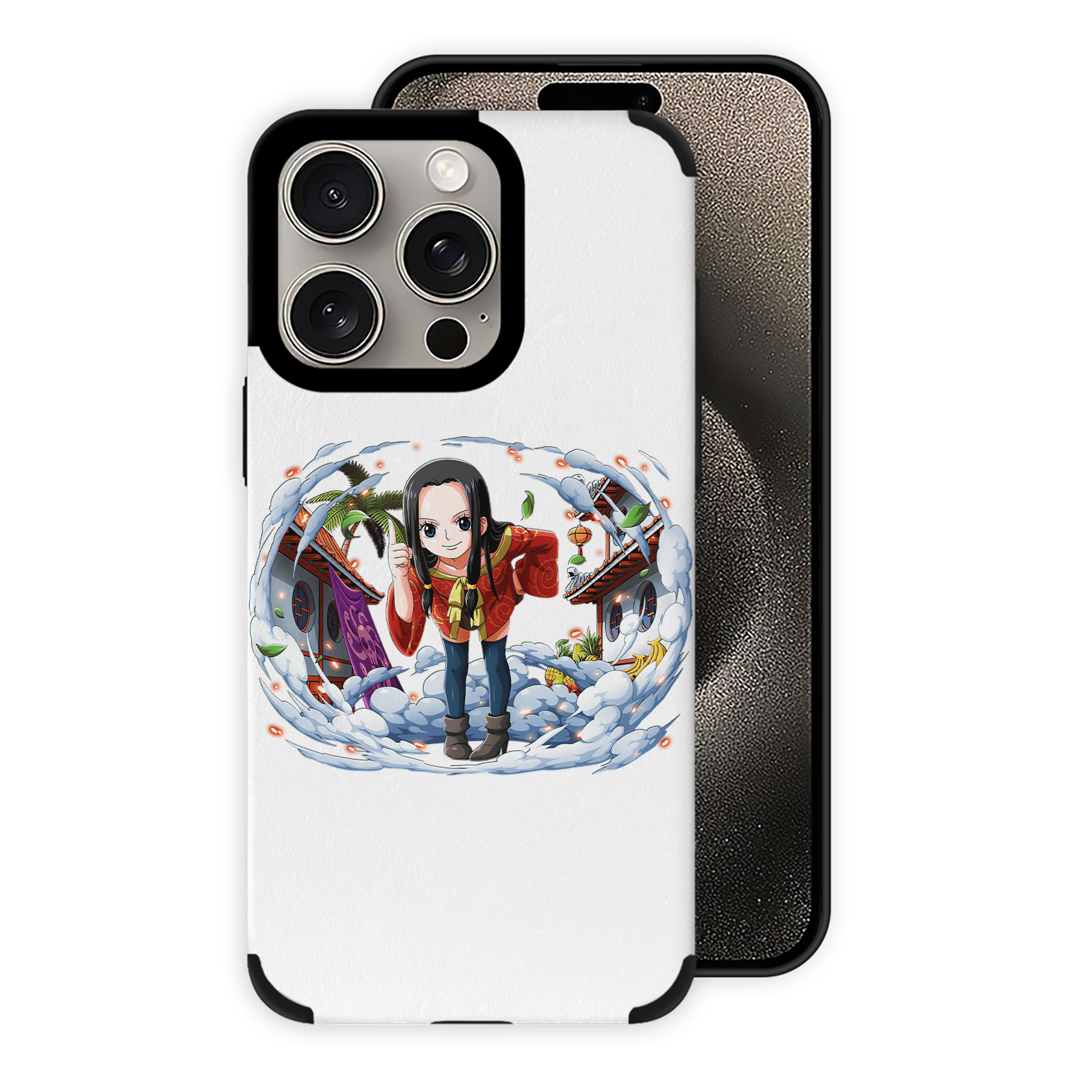 （画像用） ワンピース ボア・ハンコック ONE PIECE Boa·Hancock 【iPhone15ProMax対応】 PUレザー スマホケース 耐衝撃＆黄変防止
