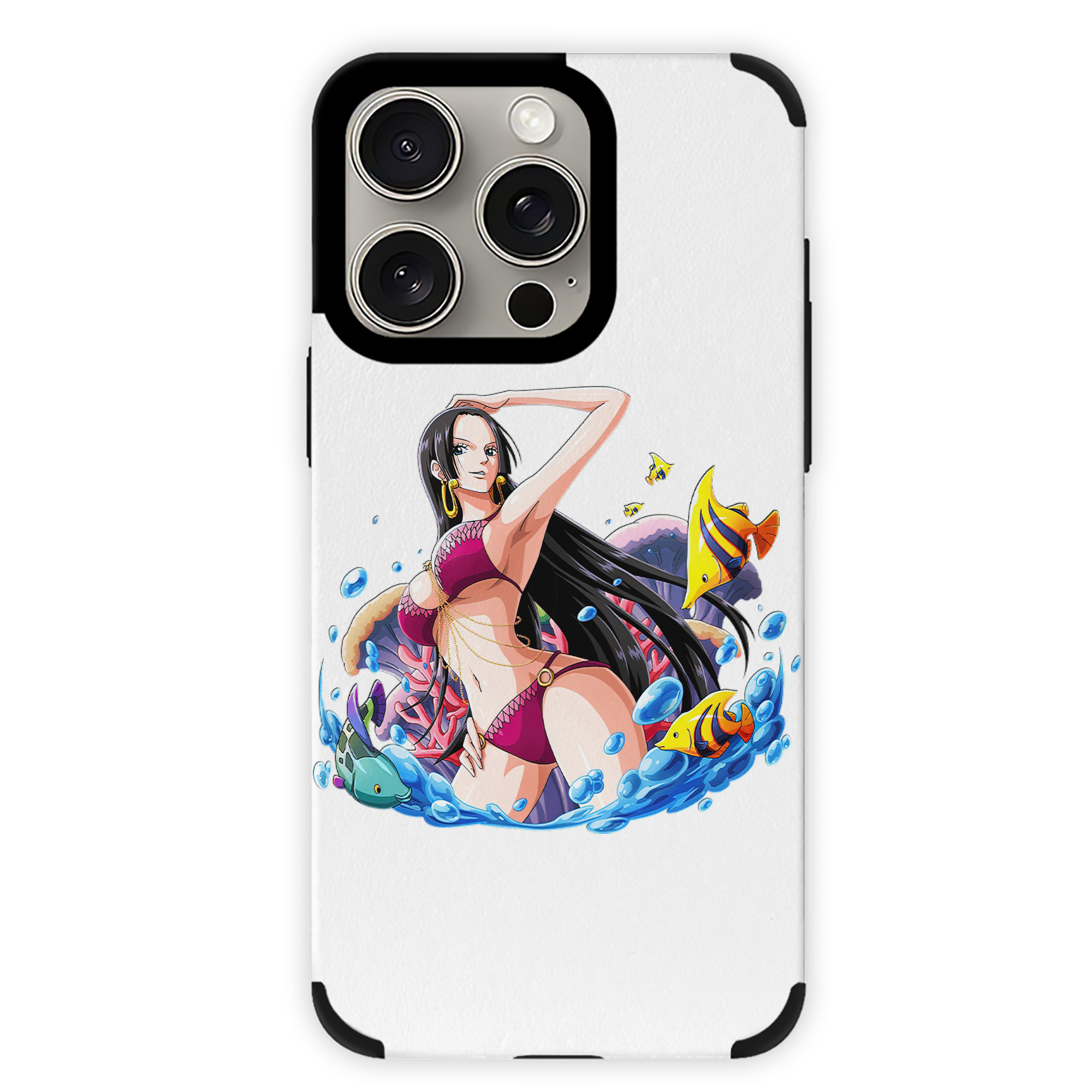 （画像用） ワンピース ボア・ハンコック ONE PIECE Boa·Hancock 【iPhone15ProMax対応】 PUレザー スマホケース 耐衝撃＆黄変防止