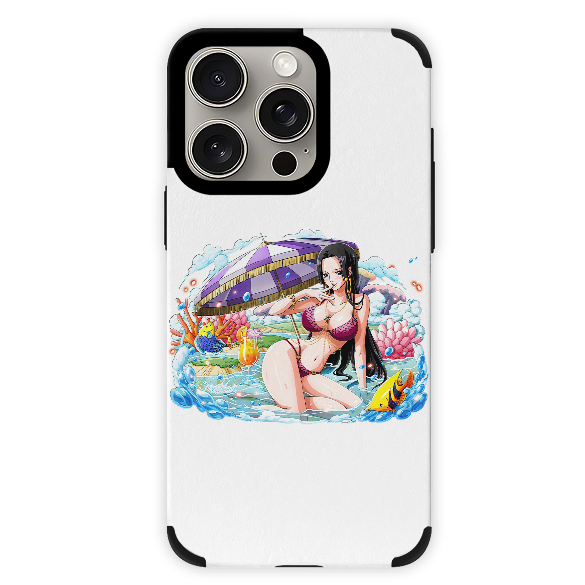 （画像用） ワンピース ボア・ハンコック ONE PIECE Boa·Hancock 【iPhone15ProMax対応】 PUレザー スマホケース 耐衝撃＆黄変防止