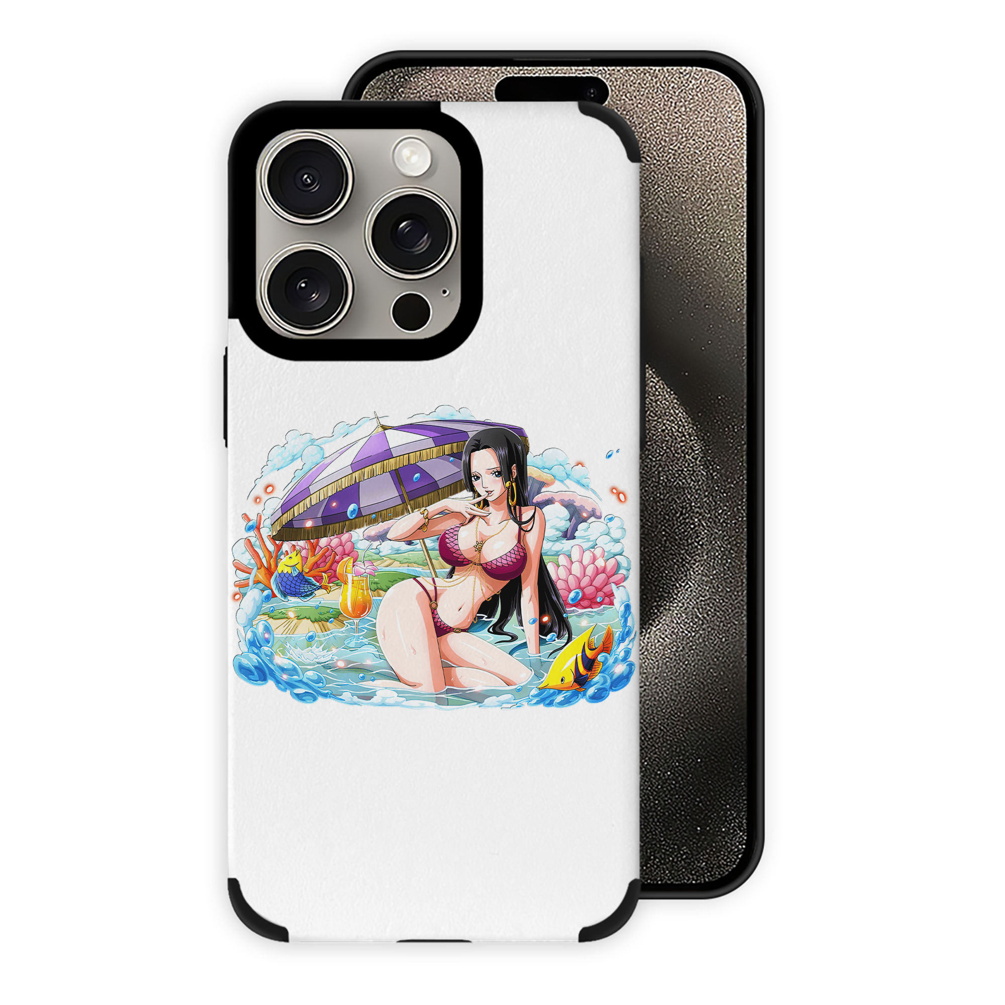 （画像用） ワンピース ボア・ハンコック ONE PIECE Boa·Hancock 【iPhone15ProMax対応】 PUレザー スマホケース 耐衝撃＆黄変防止