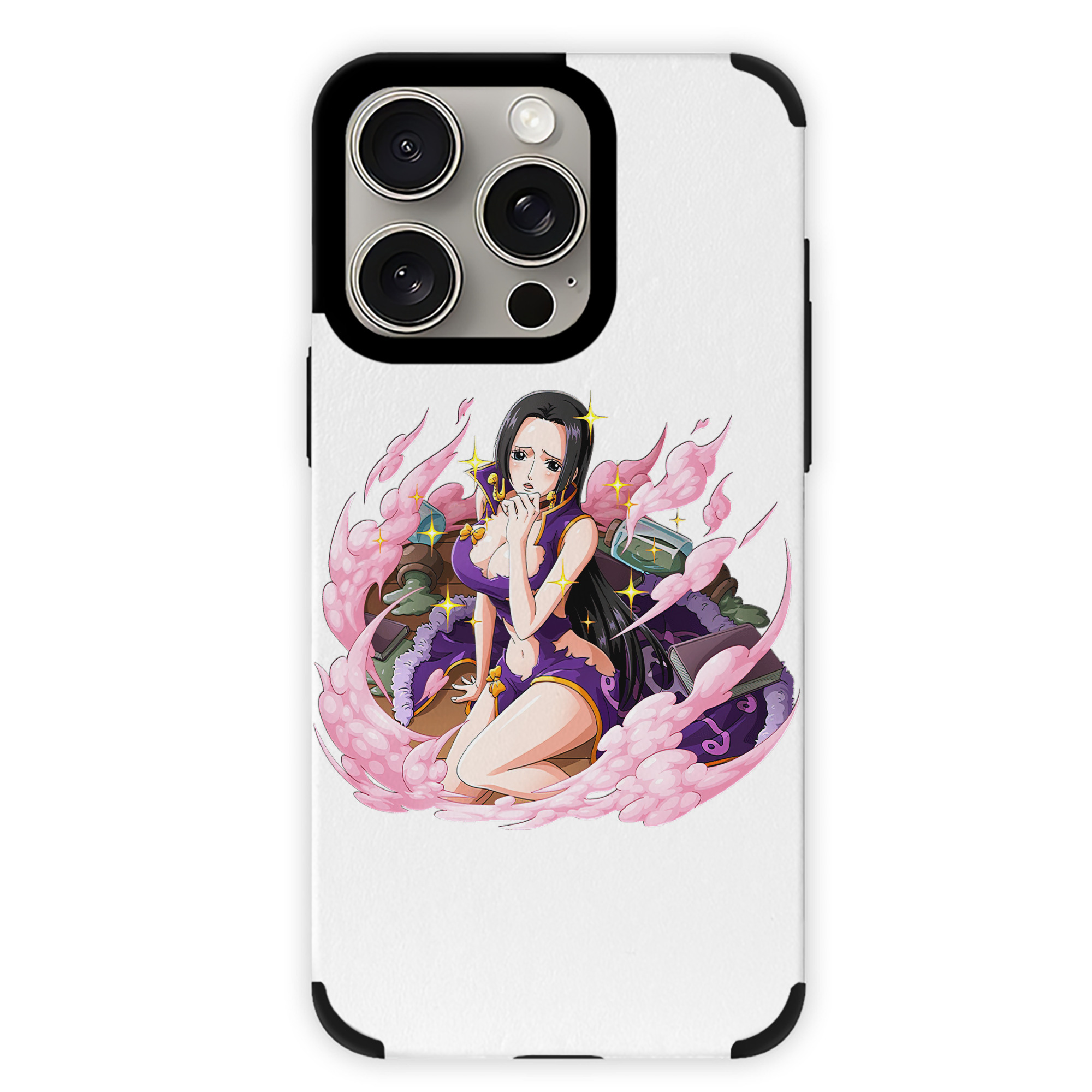 （画像用） ワンピース ボア・ハンコック ONE PIECE Boa·Hancock 【iPhone15ProMax対応】 PUレザー スマホケース 耐衝撃＆黄変防止