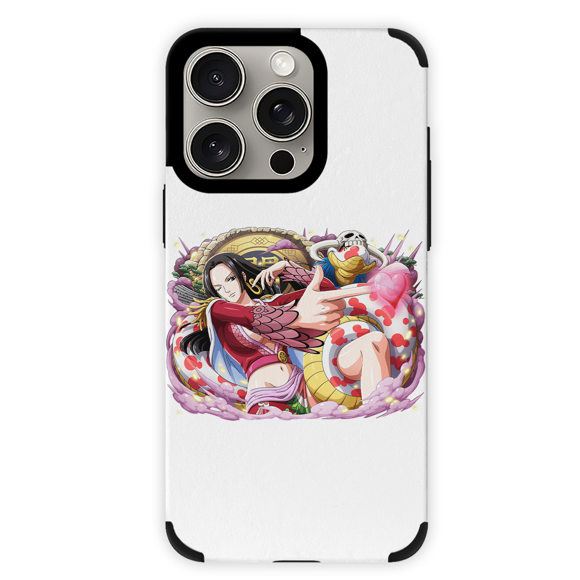 （画像用） ワンピース ボア・ハンコック ONE PIECE Boa·Hancock 【iPhone15ProMax対応】 PUレザー スマホケース 耐衝撃＆黄変防止