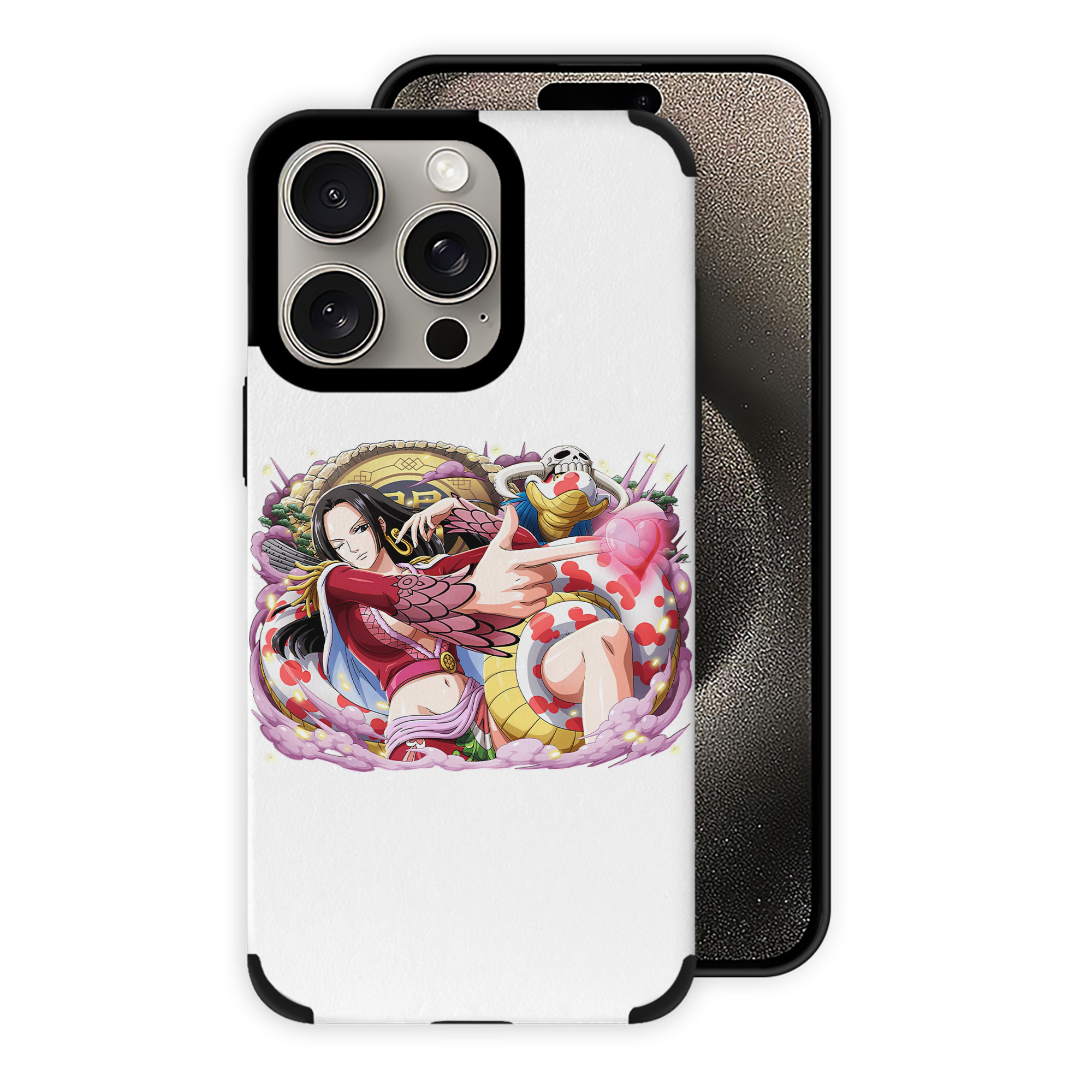 （画像用） ワンピース ボア・ハンコック ONE PIECE Boa·Hancock 【iPhone15ProMax対応】 PUレザー スマホケース 耐衝撃＆黄変防止