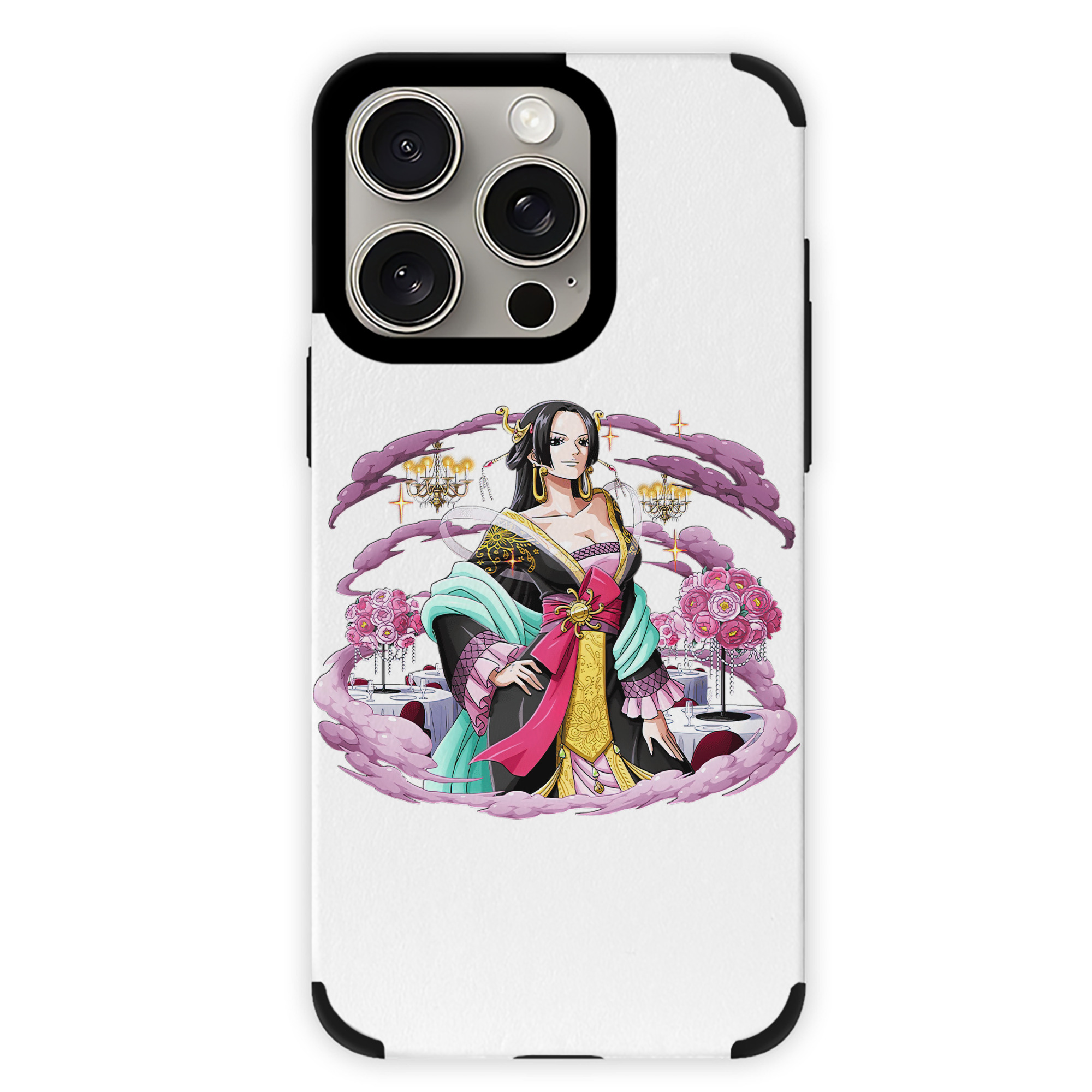 （画像用） ワンピース ボア・ハンコック ONE PIECE Boa·Hancock 【iPhone15ProMax対応】 PUレザー スマホケース 耐衝撃＆黄変防止