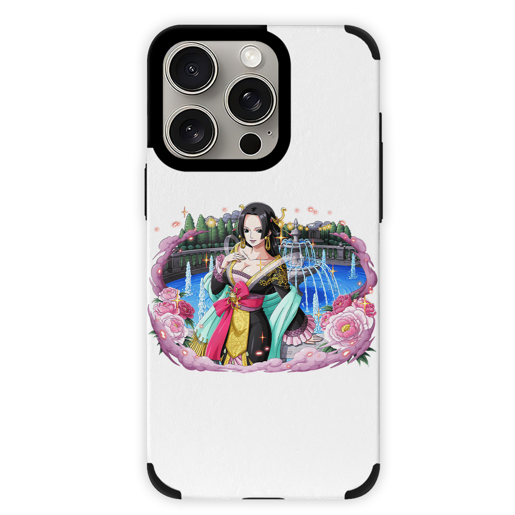 （画像用） ワンピース ボア・ハンコック ONE PIECE Boa·Hancock 【iPhone15ProMax対応】 PUレザー スマホケース 耐衝撃＆黄変防止