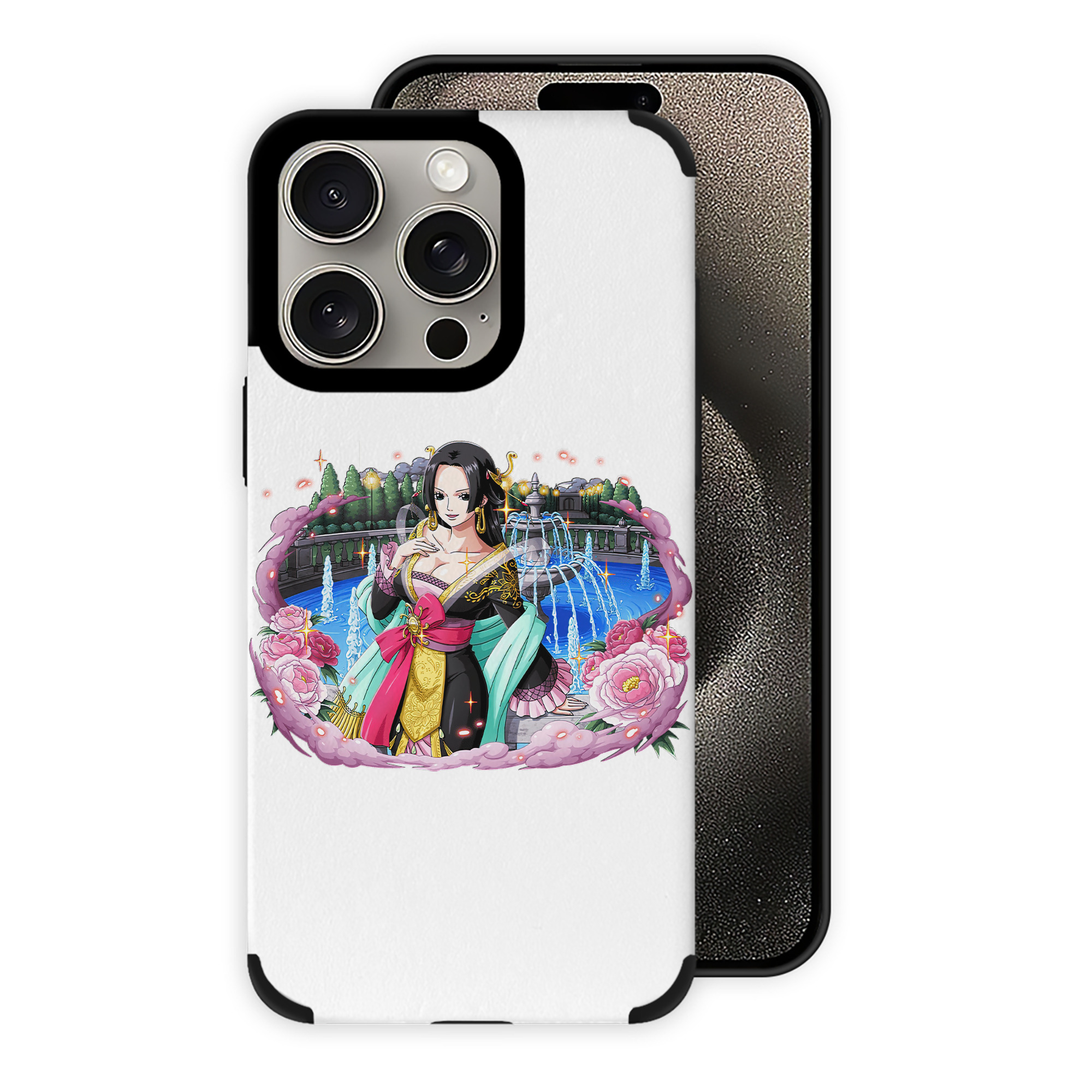 （画像用） ワンピース ボア・ハンコック ONE PIECE Boa·Hancock 【iPhone15ProMax対応】 PUレザー スマホケース 耐衝撃＆黄変防止