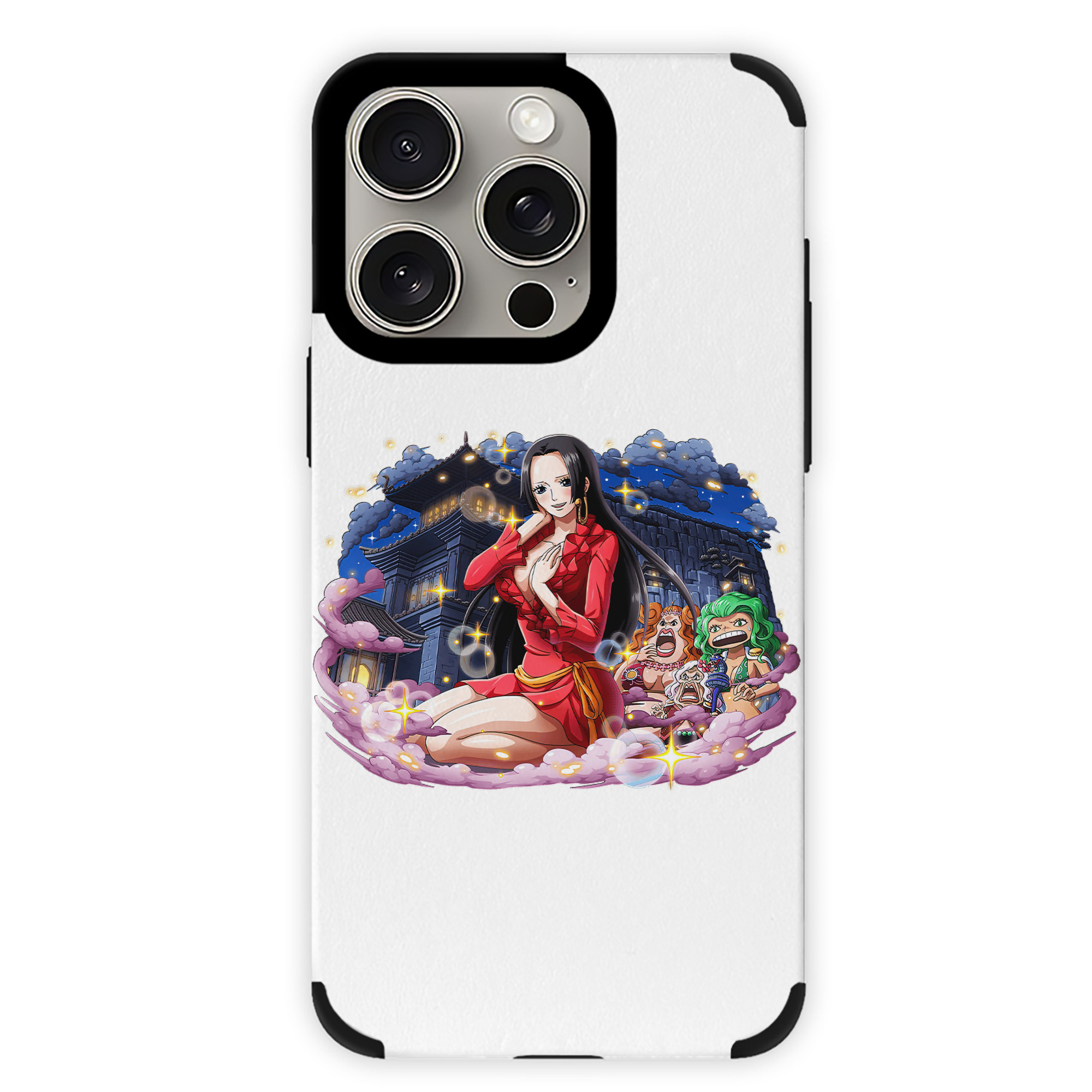 （画像用） ワンピース ボア・ハンコック ONE PIECE Boa·Hancock 【iPhone15ProMax対応】 PUレザー スマホケース 耐衝撃＆黄変防止