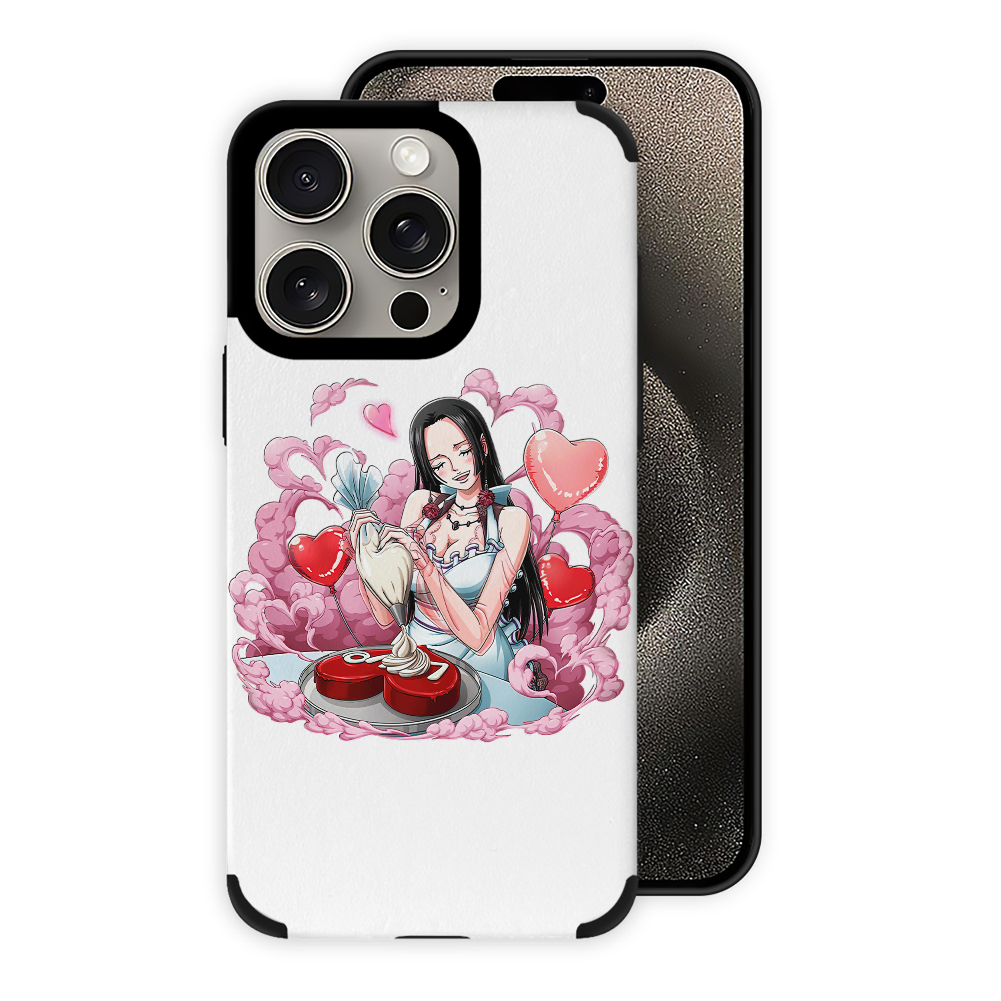 （画像用） ワンピース ボア・ハンコック ONE PIECE Boa·Hancock 【iPhone15ProMax対応】 PUレザー スマホケース 耐衝撃＆黄変防止
