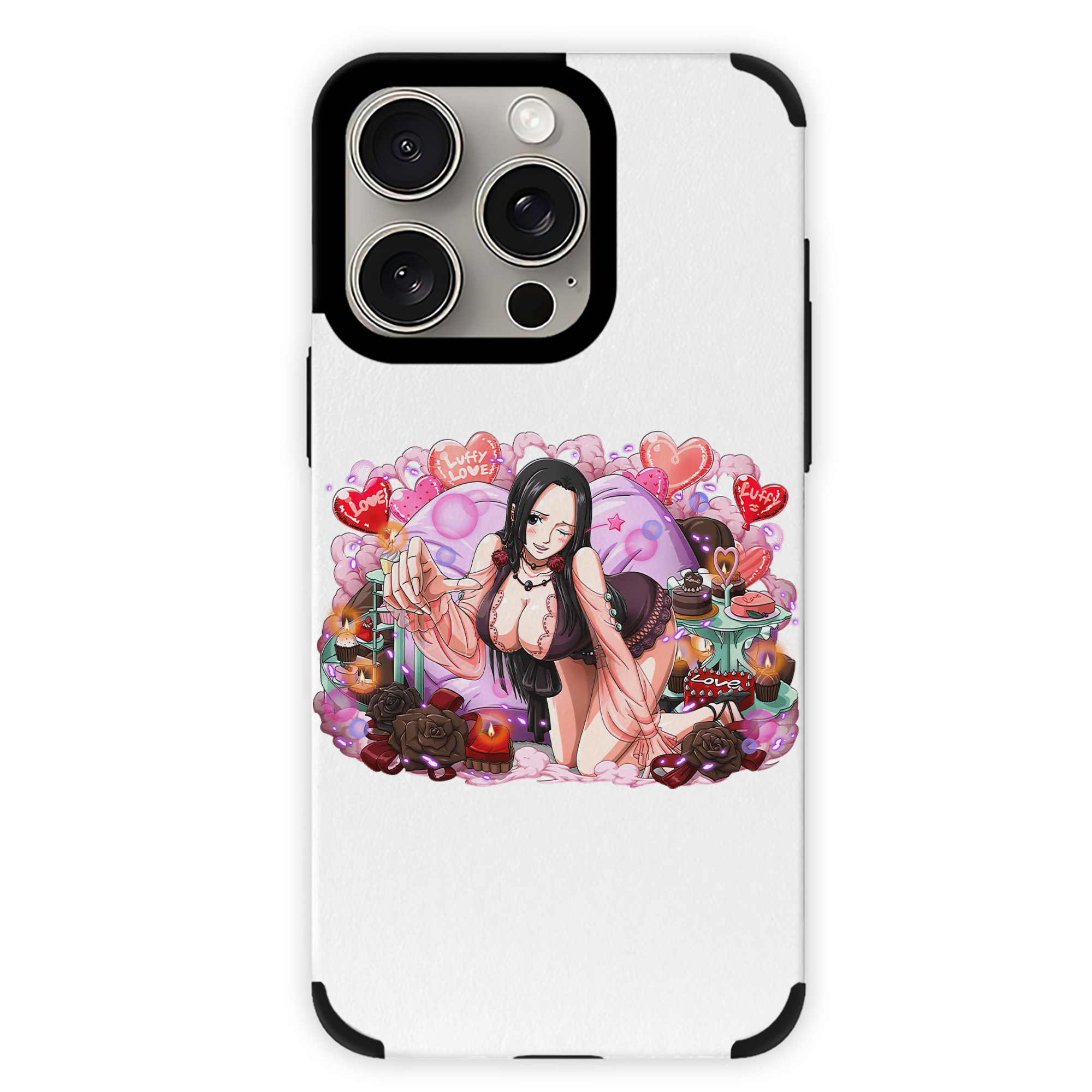 （画像用） ワンピース ボア・ハンコック ONE PIECE Boa·Hancock 【iPhone15ProMax対応】 PUレザー スマホケース 耐衝撃＆黄変防止