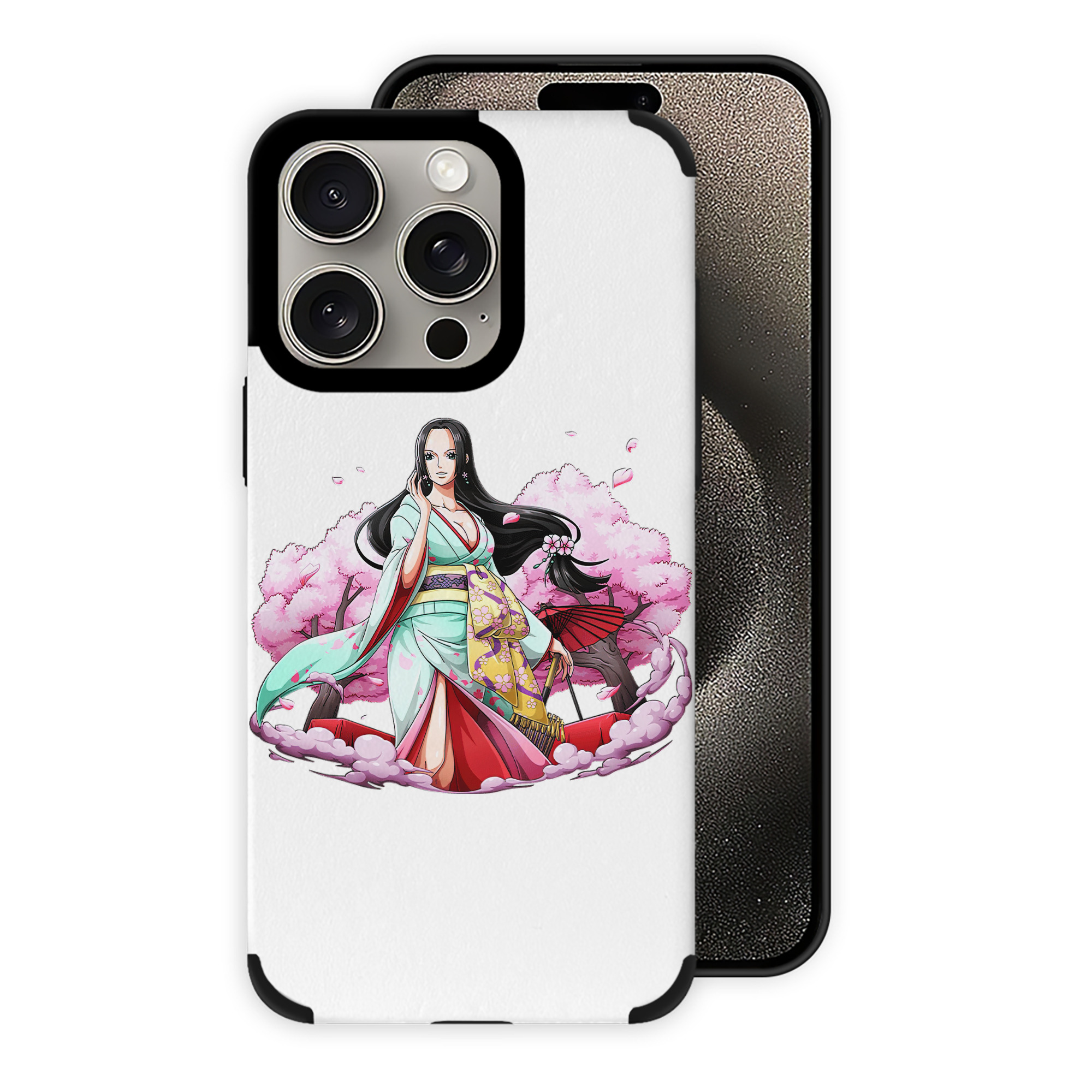 （画像用） ワンピース ボア・ハンコック ONE PIECE Boa·Hancock 【iPhone15ProMax対応】 PUレザー スマホケース 耐衝撃＆黄変防止