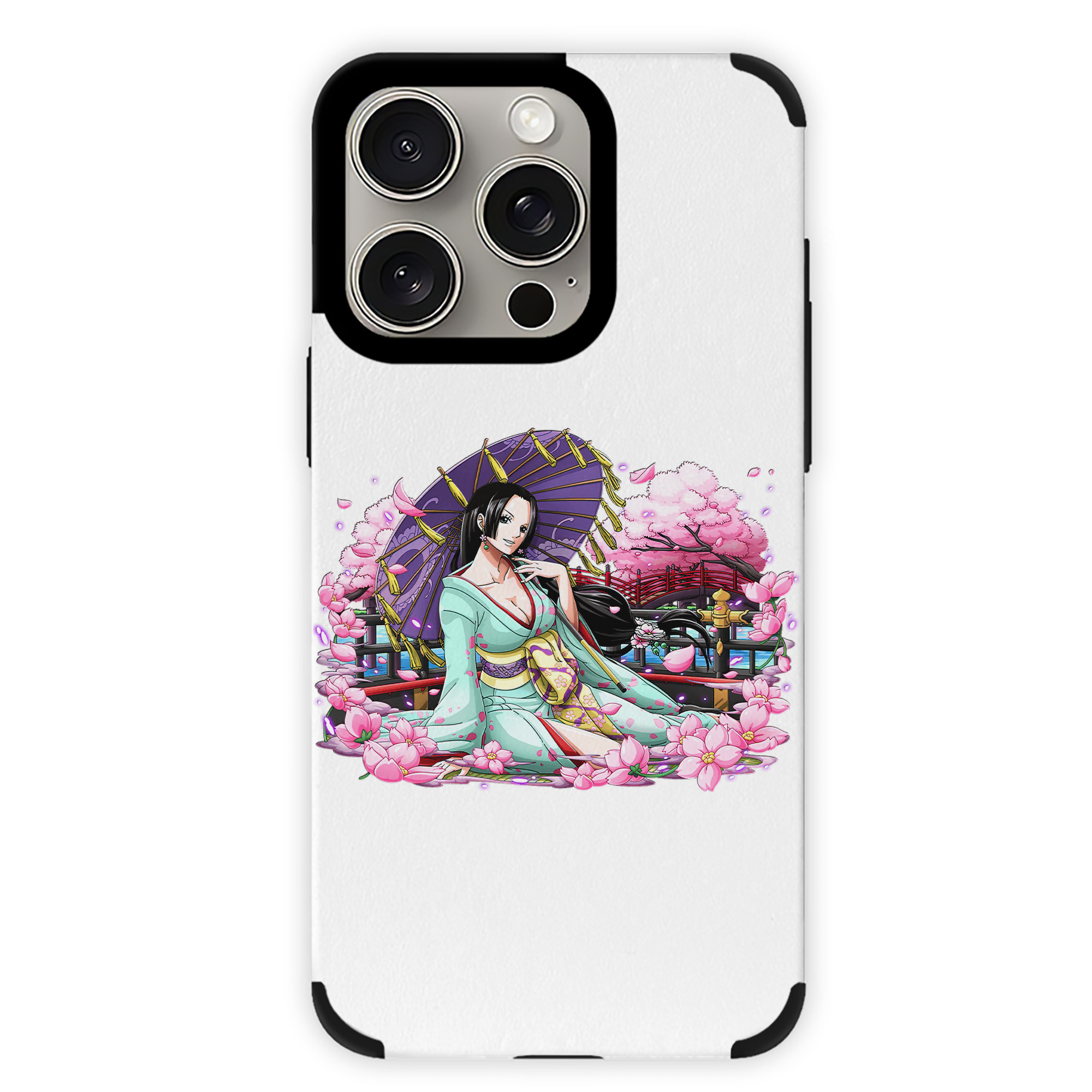 （画像用） ワンピース ボア・ハンコック ONE PIECE Boa·Hancock 【iPhone15ProMax対応】 PUレザー スマホケース 耐衝撃＆黄変防止